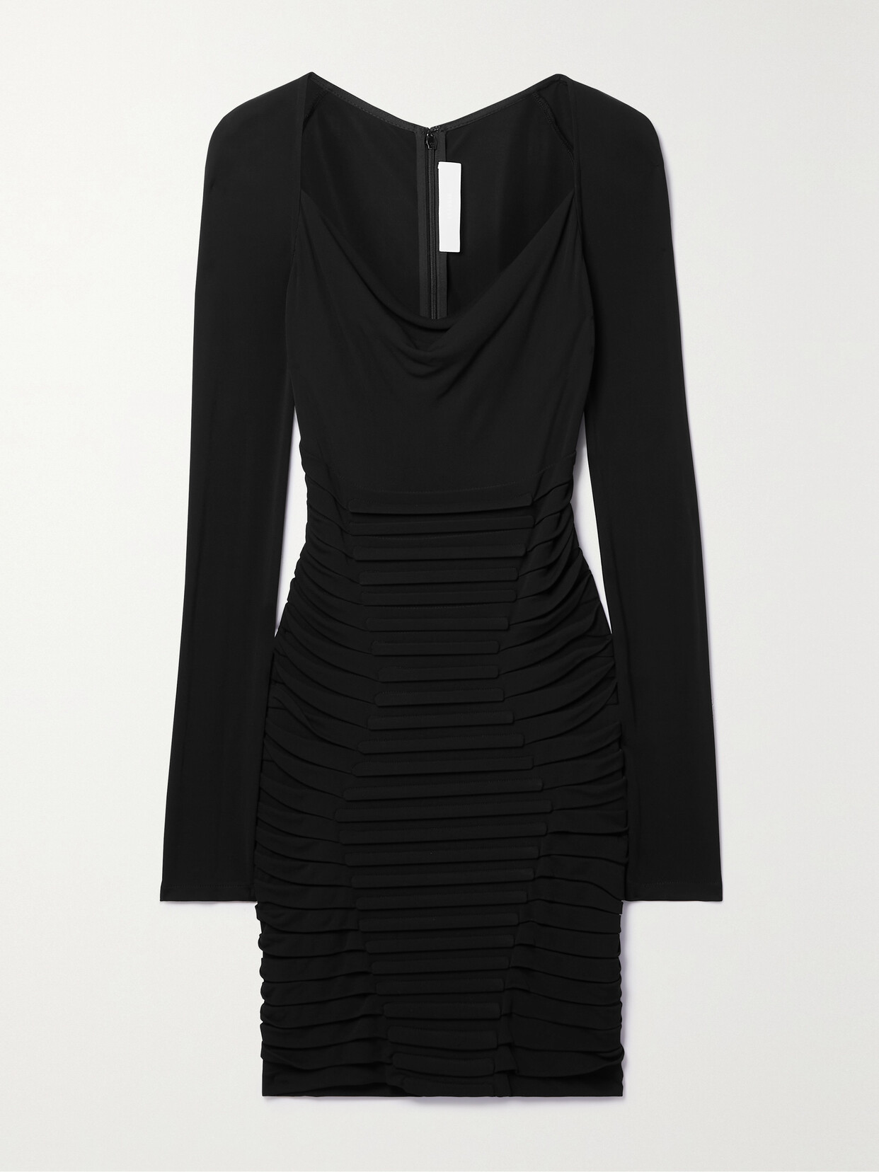 Dion Lee Pintucked Stretch-jersey Mini Dress - Black