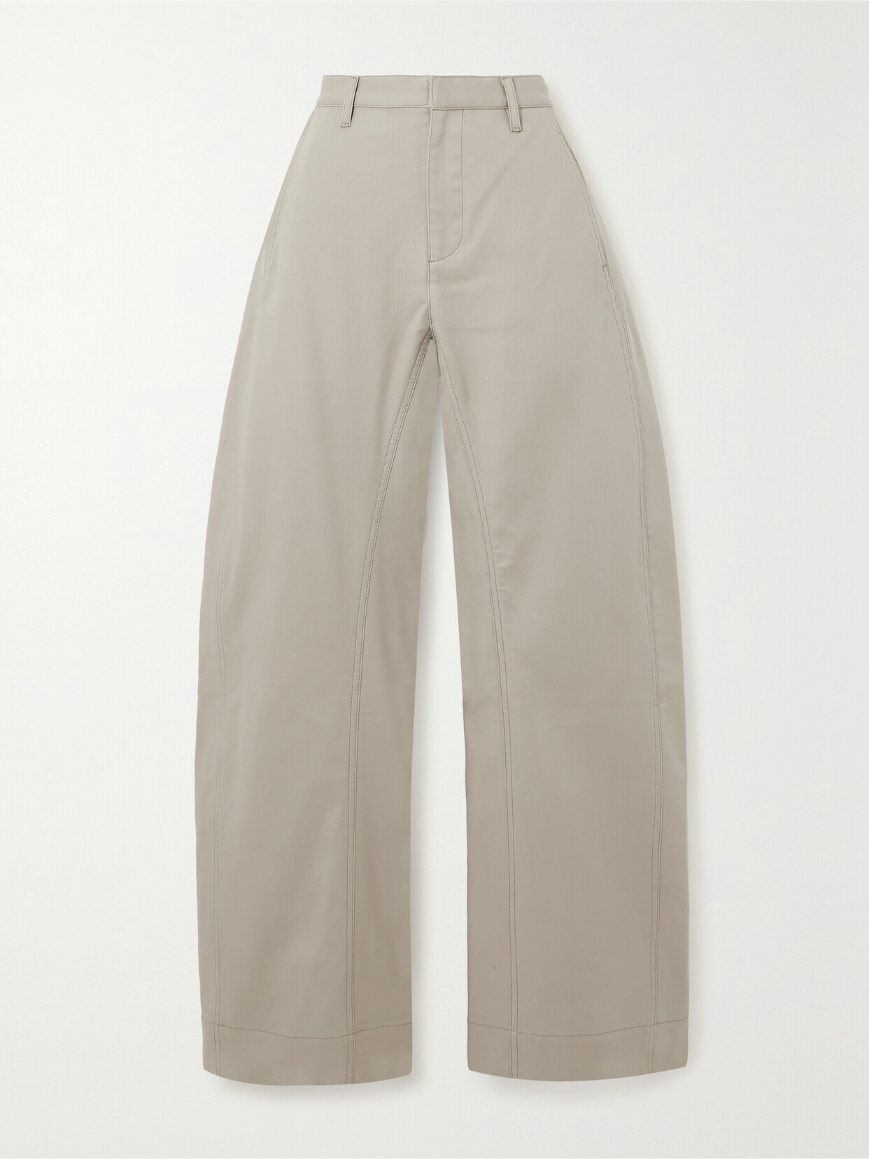 Dion Lee - Arch Paneled Organic Cotton-blend Canvas Wide-leg Pants - Neutrals