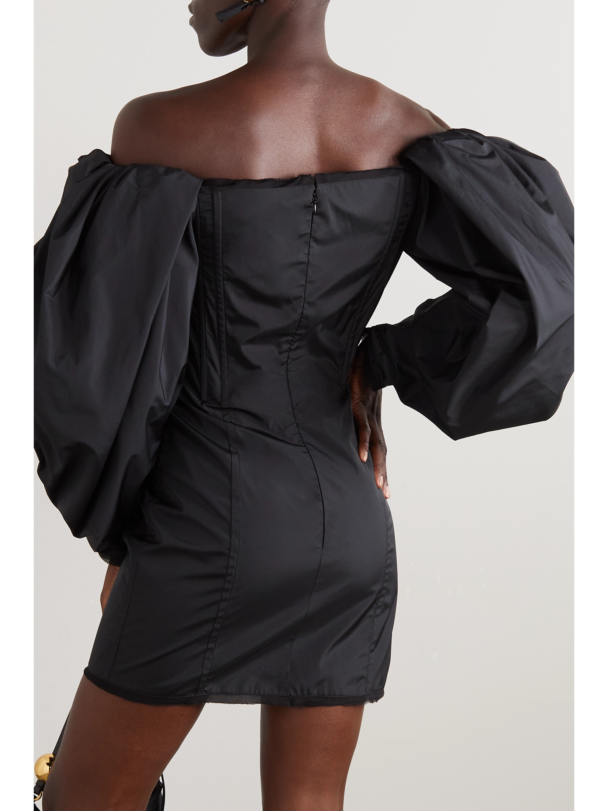 Jacquemus Off-the-shoulder taffeta mini dress thumbnail