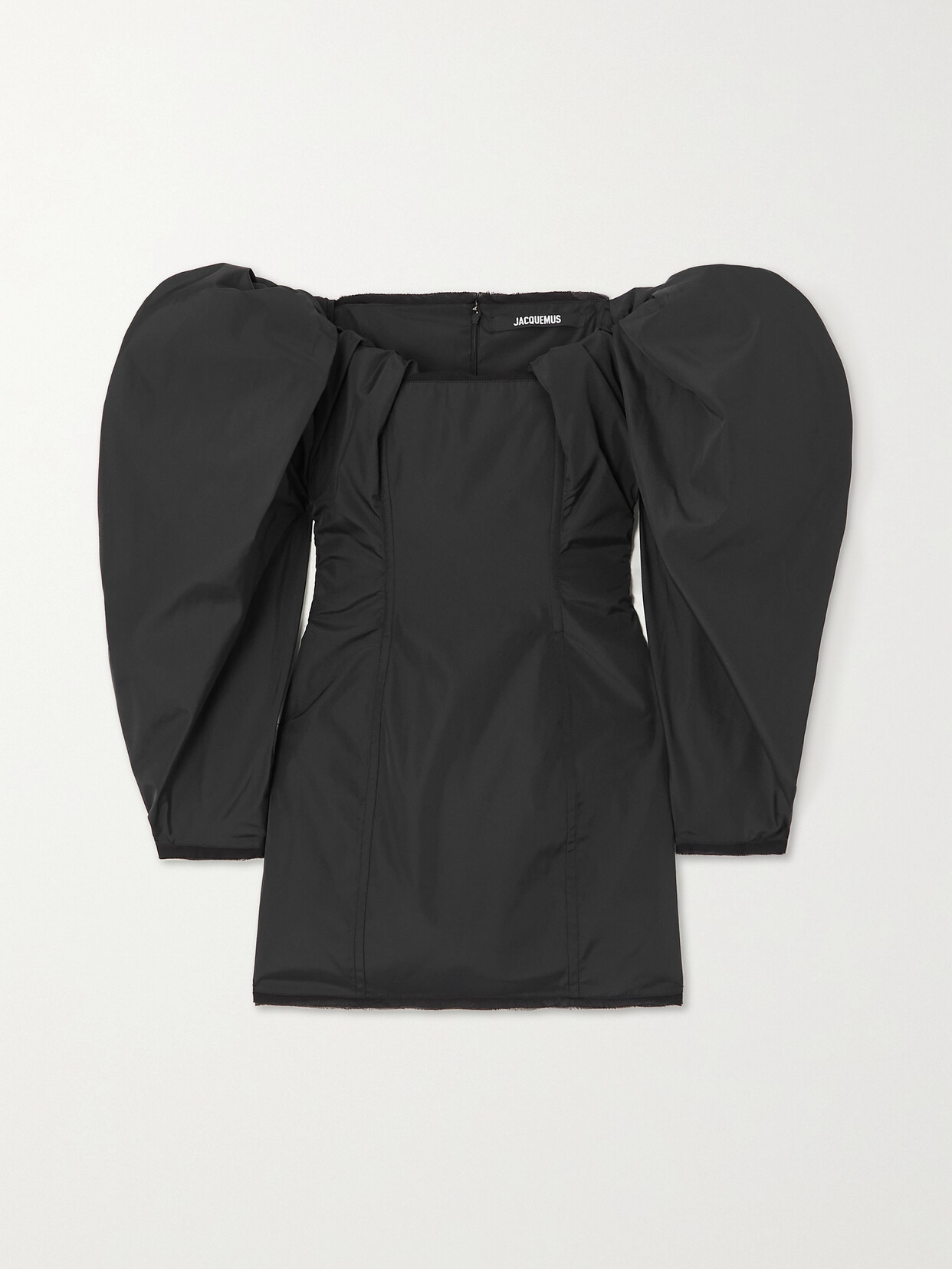 Jacquemus - Off-the-shoulder Taffeta Mini Dress - Black