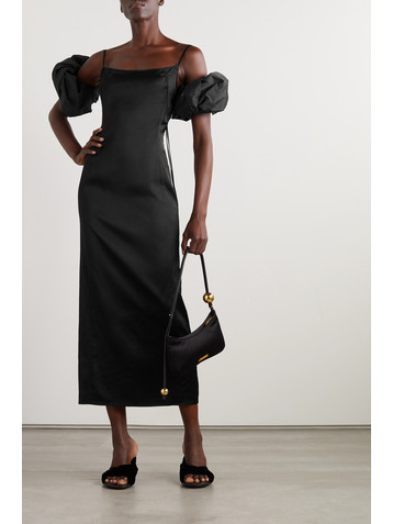 Jacquemus Chouchou convertible duchesse-satin midi dress