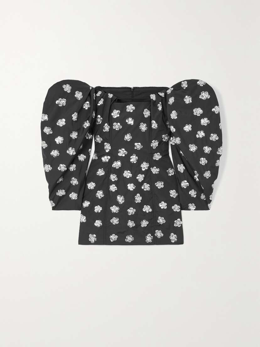 Jacquemus Sequin-embellished Taffeta Mini Dress
