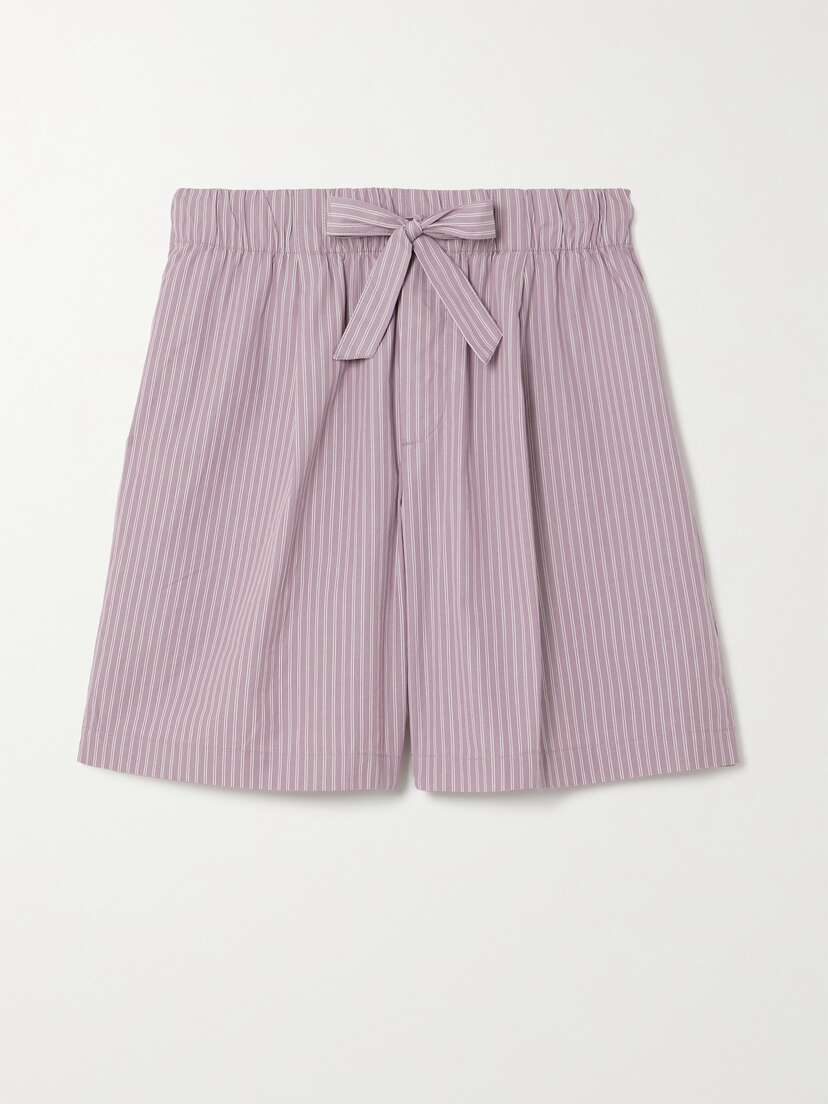 Birkenstock 1774 + Tekla Striped Organic Cotton-poplin Shorts