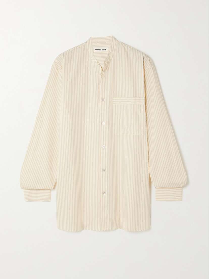 Birkenstock 1774 + Tekla Pinstriped Organic Cotton-voile Shirt - x small
