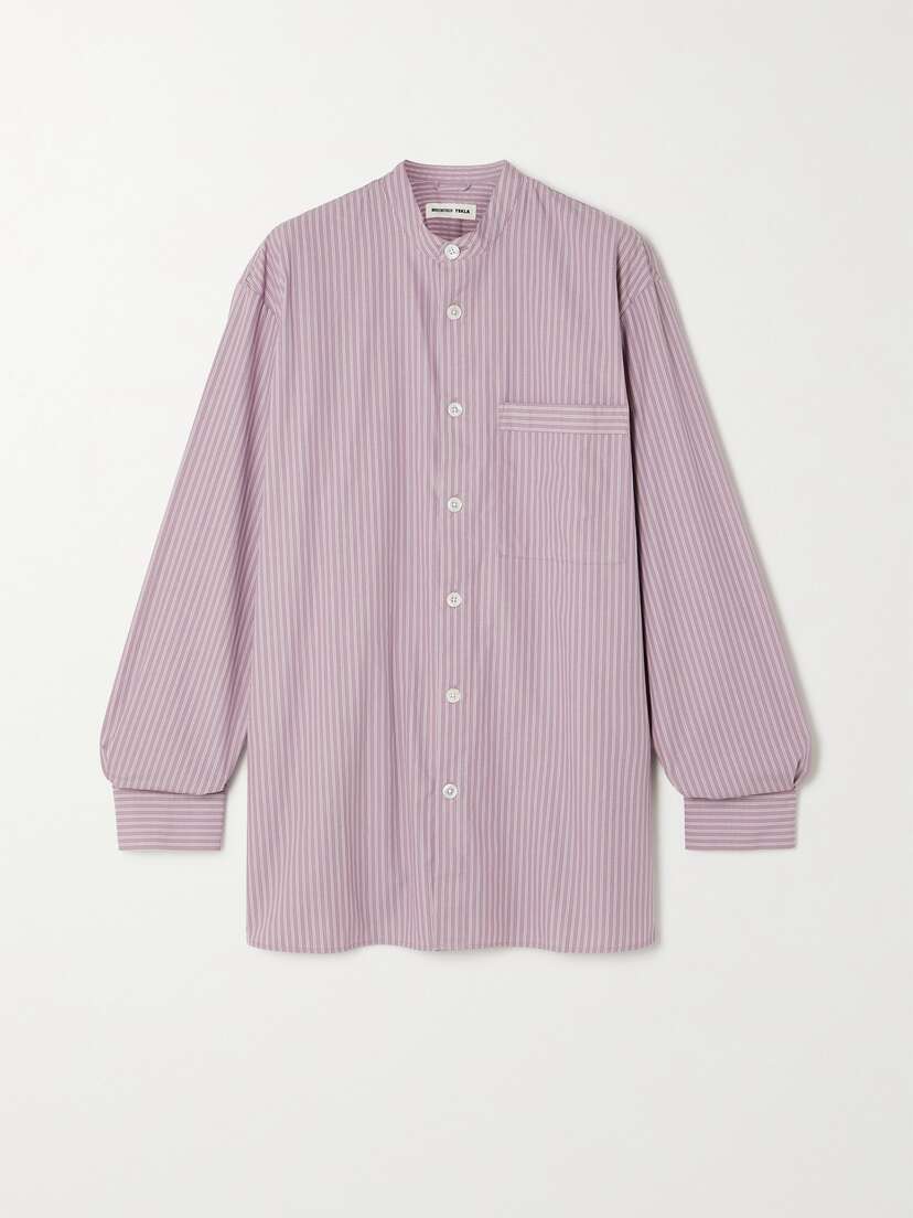Birkenstock 1774 + Tekla Pinstriped Organic Cotton-voile Shirt