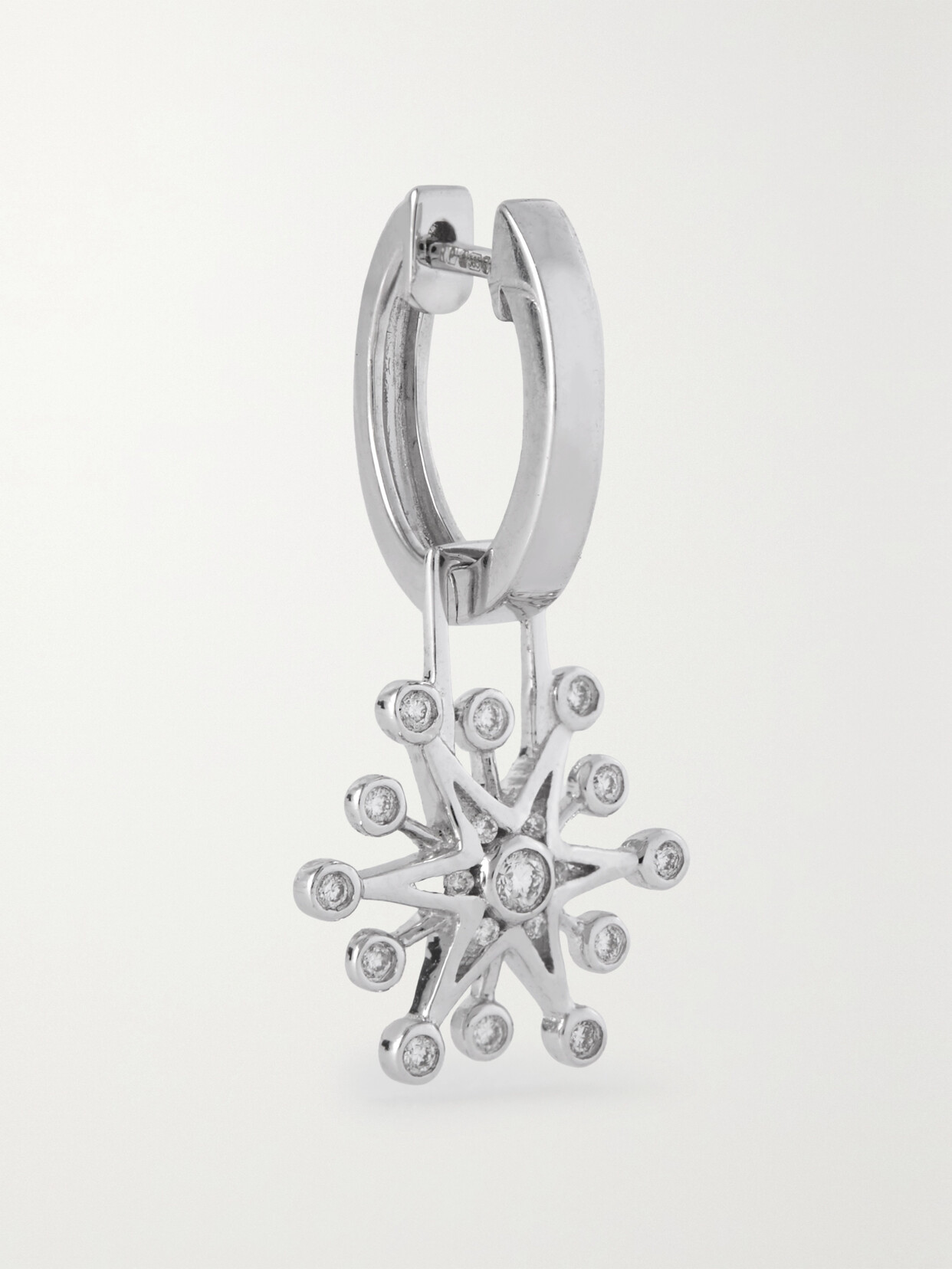 Robinson Pelham Snowflake Earwish 14-karat White Gold Diamond Single Earring