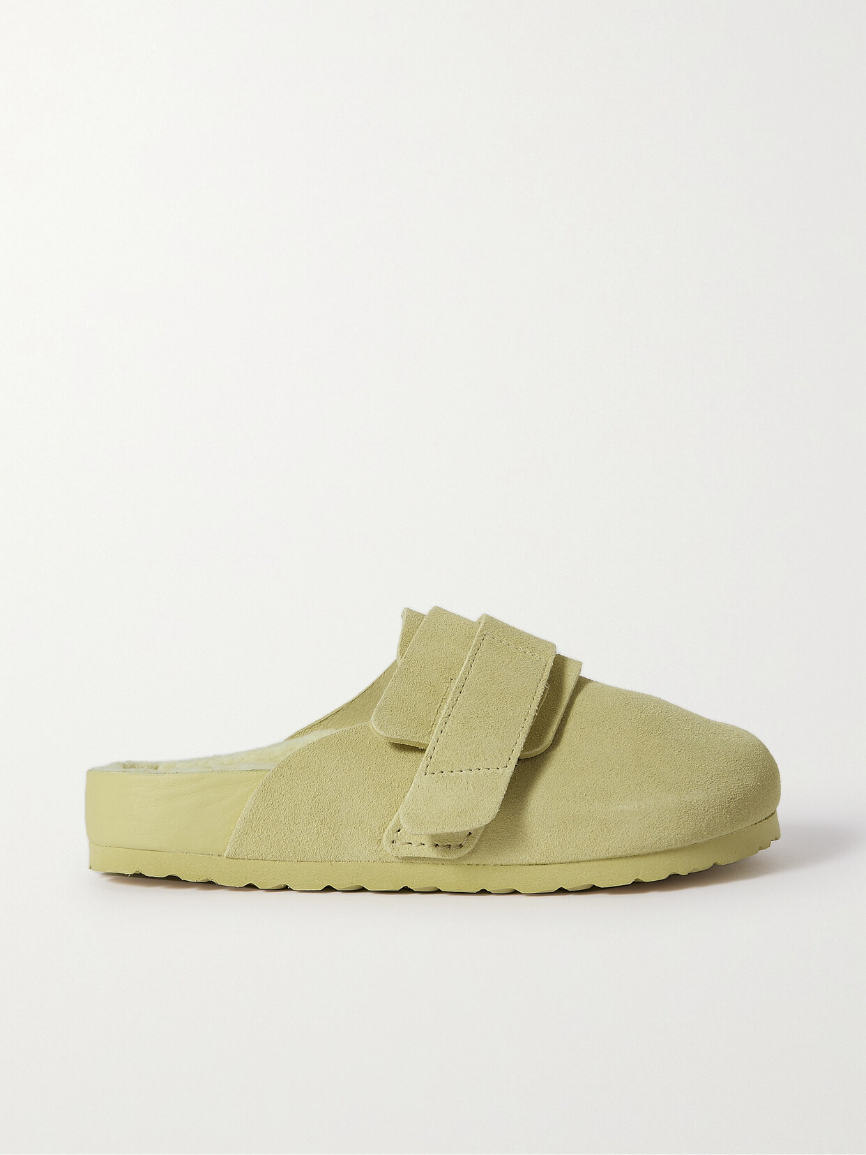 Shop Birkenstock 1774 + Tekla Nagoya Shearling-lined Suede Clogs In Neutrals