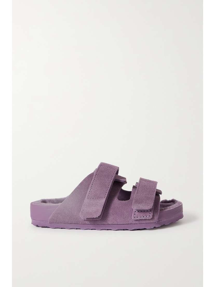 Birkenstock 1774 + Tekla Uji Shearling-lined Suede Sandals