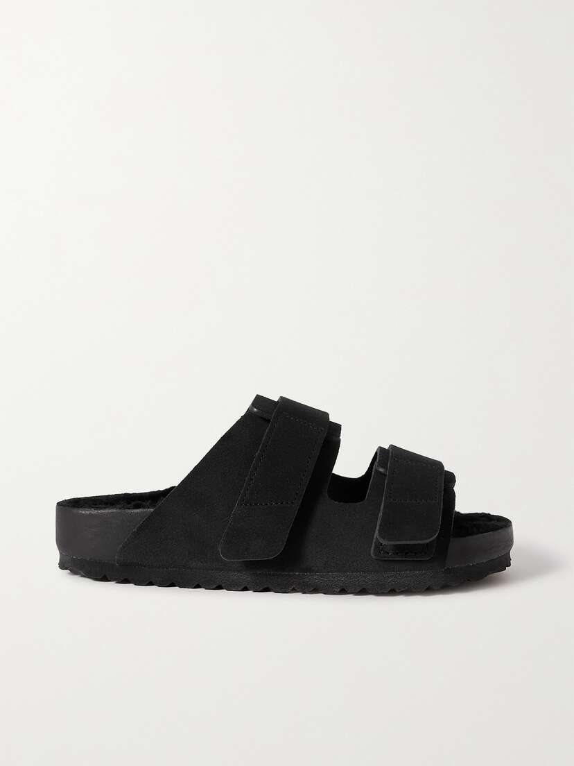 Birkenstock 1774 + Tekla Uji Shearling-lined Suede Sandals