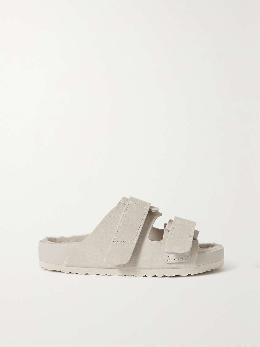 Birkenstock 1774 + Tekla Uji Shearling-lined Suede Sandals