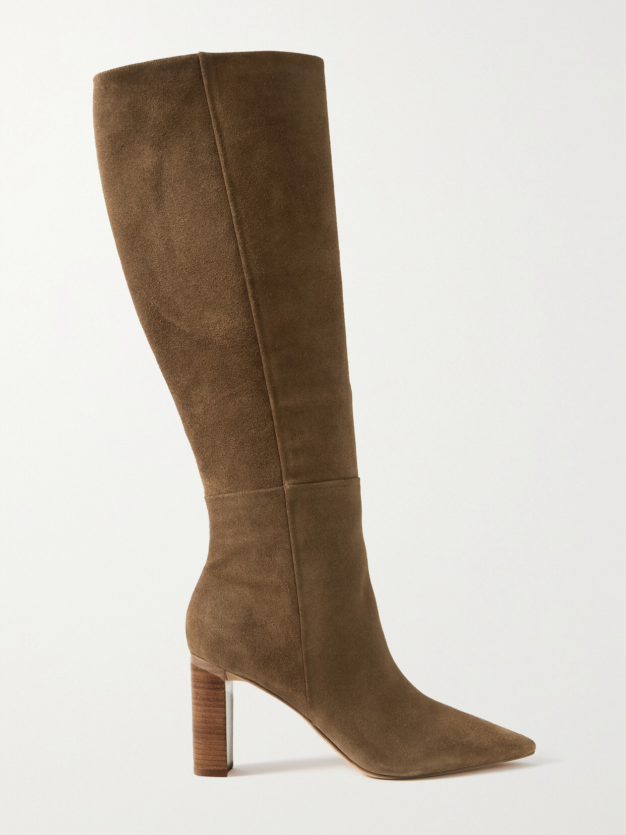 Shop Alexandre Birman Elisa Suede Knee Boots In Brown