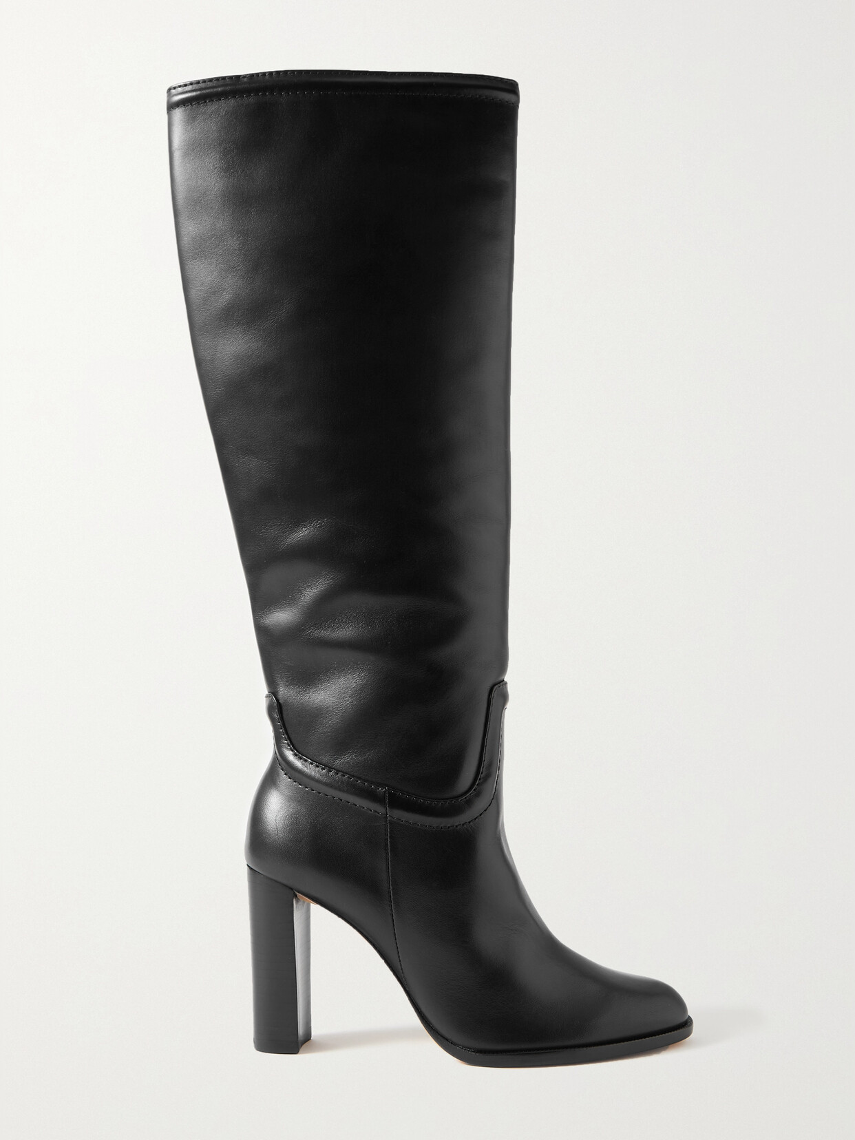 Shop Alexandre Birman Lauren Leather Knee Boots In Black