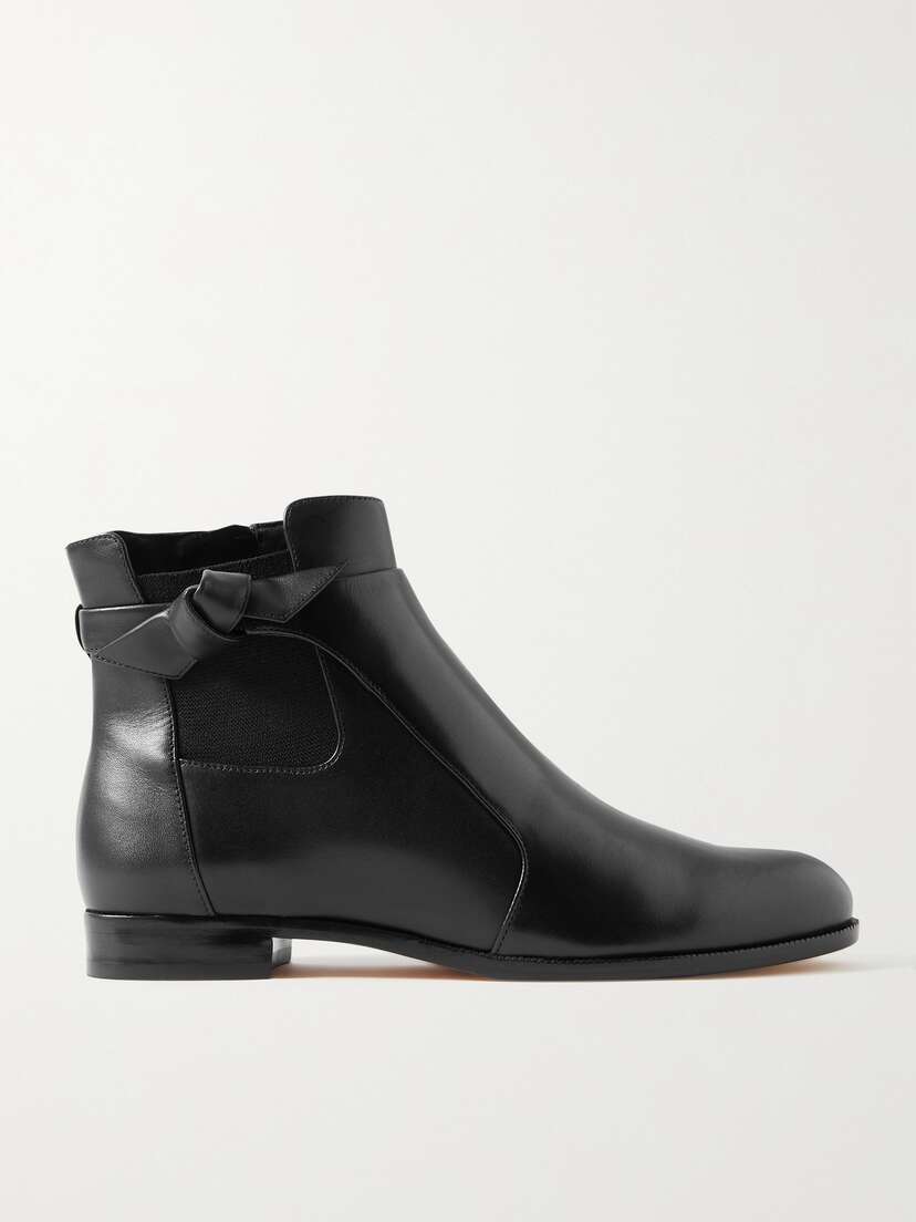 Alexandre Birman Clarita Bow-detailed Leather Chelsea Boots