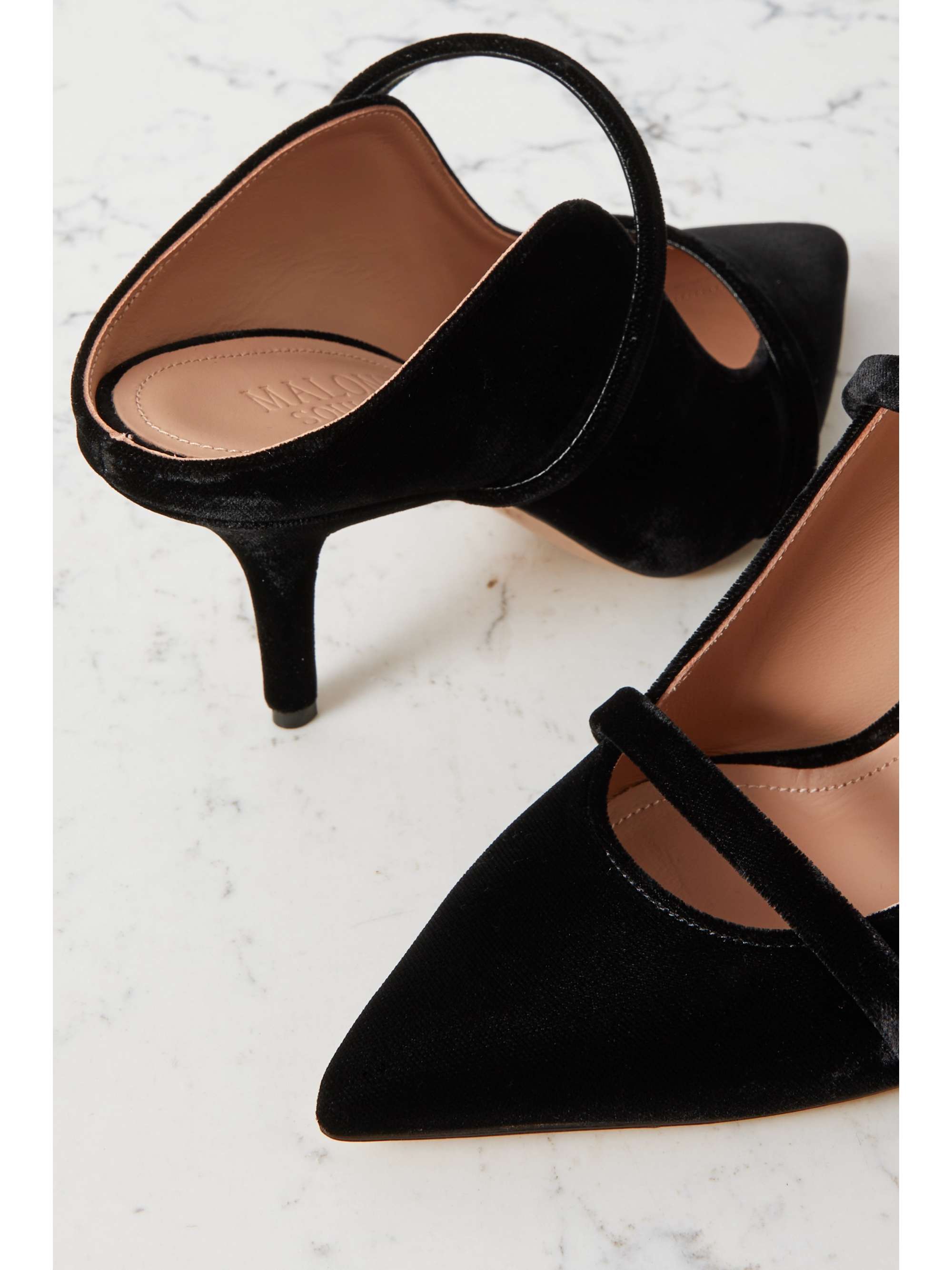 MALONE SOULIERS Maureen 70 velvet mules | NET-A-PORTER