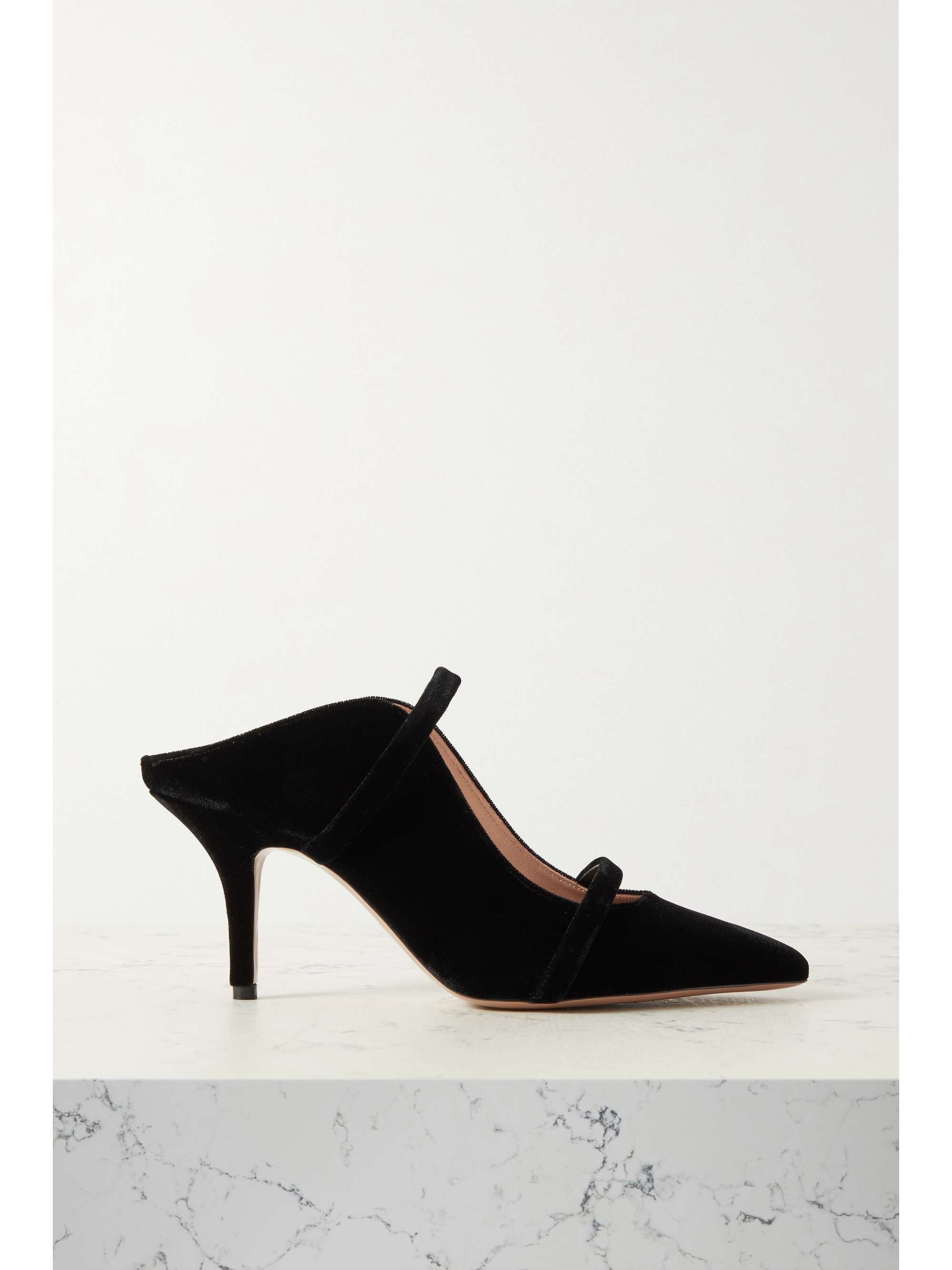 MALONE SOULIERS Maureen 70 velvet mules | NET-A-PORTER