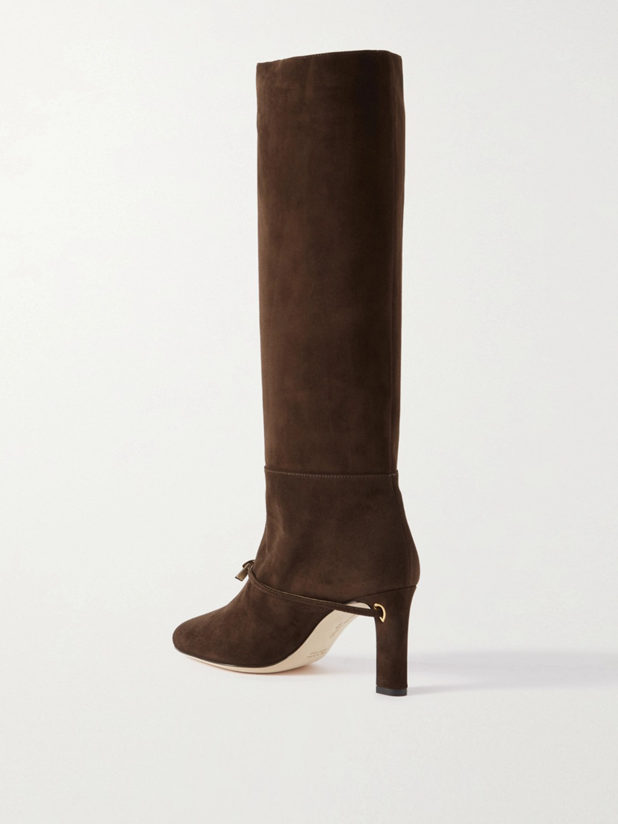 Shop Jennifer Chamandi Samuele 85 Suede Knee Boots In Brown