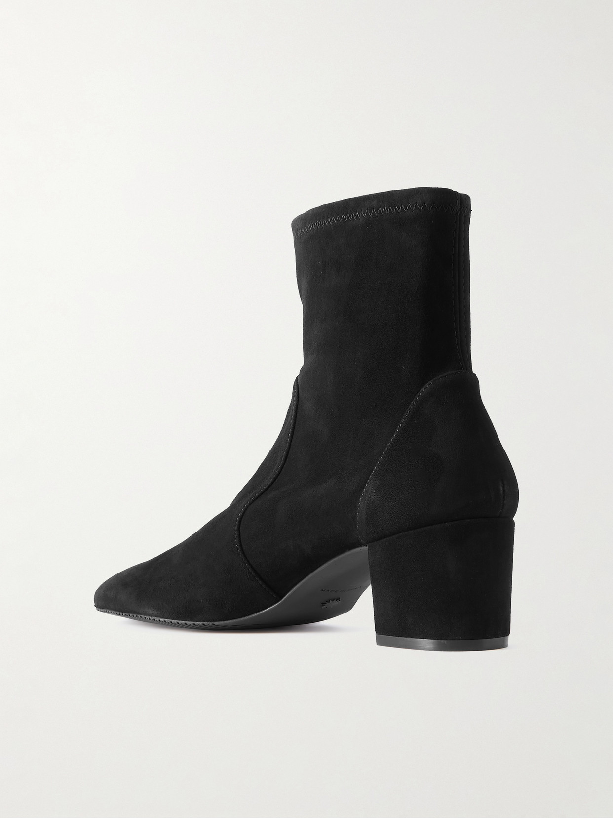 Shop Stuart Weitzman Yuliana Suede Sock Boots In Black