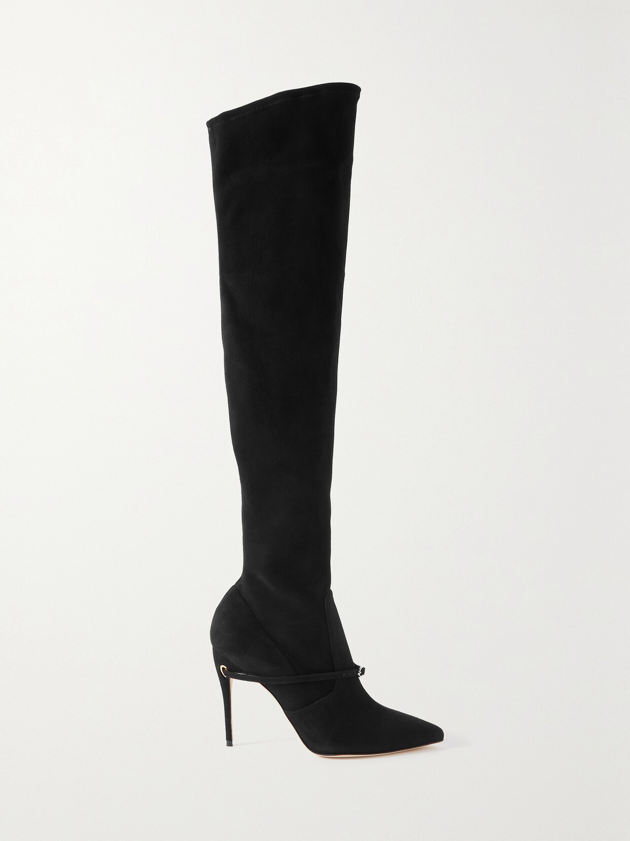 Jennifer Chamandi Alessandro 105 Suede Over-the-knee Boots In Black