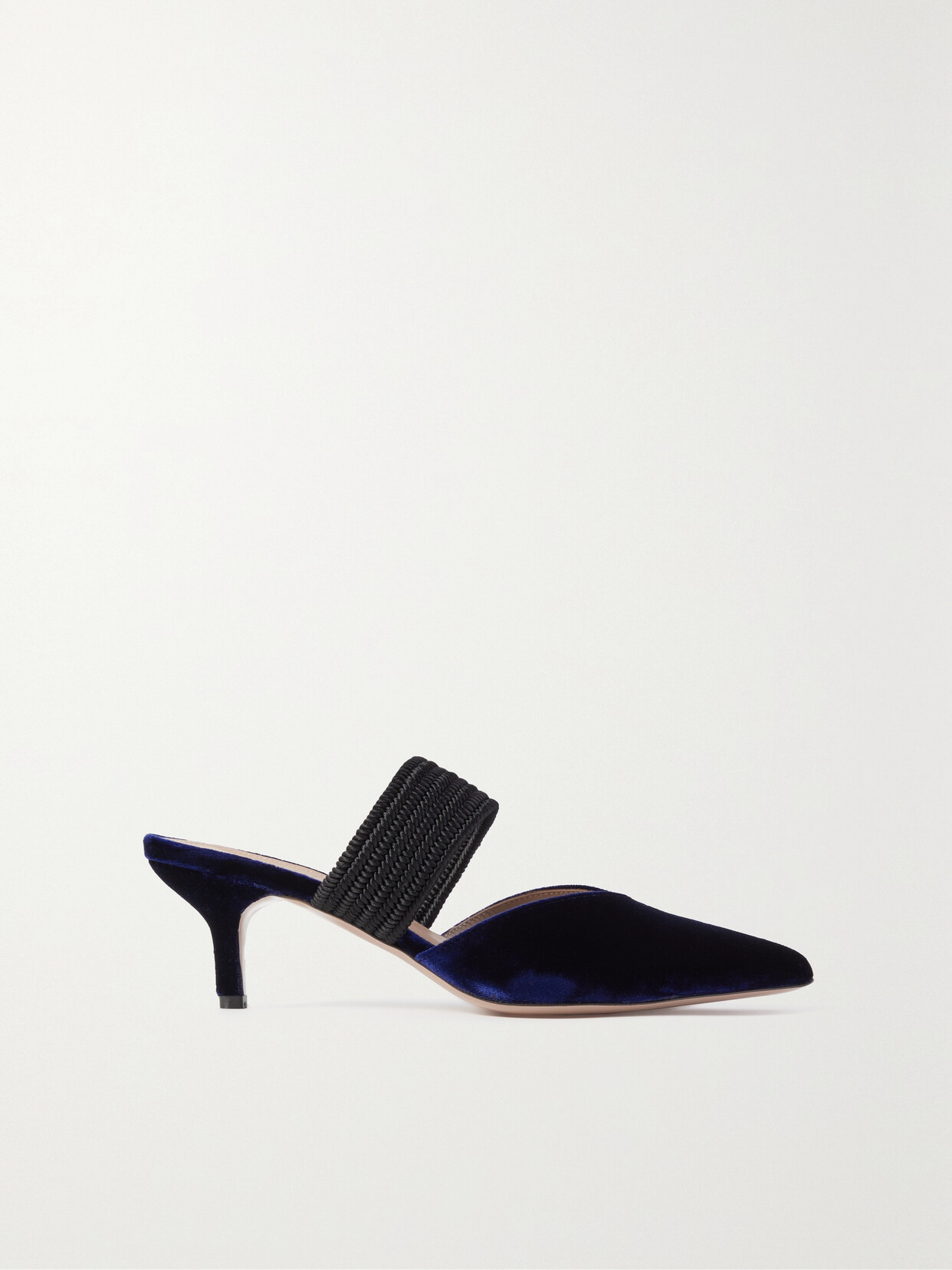 Malone Souliers - Maisie 45 Cord-trimmed Velvet Mules - Blue