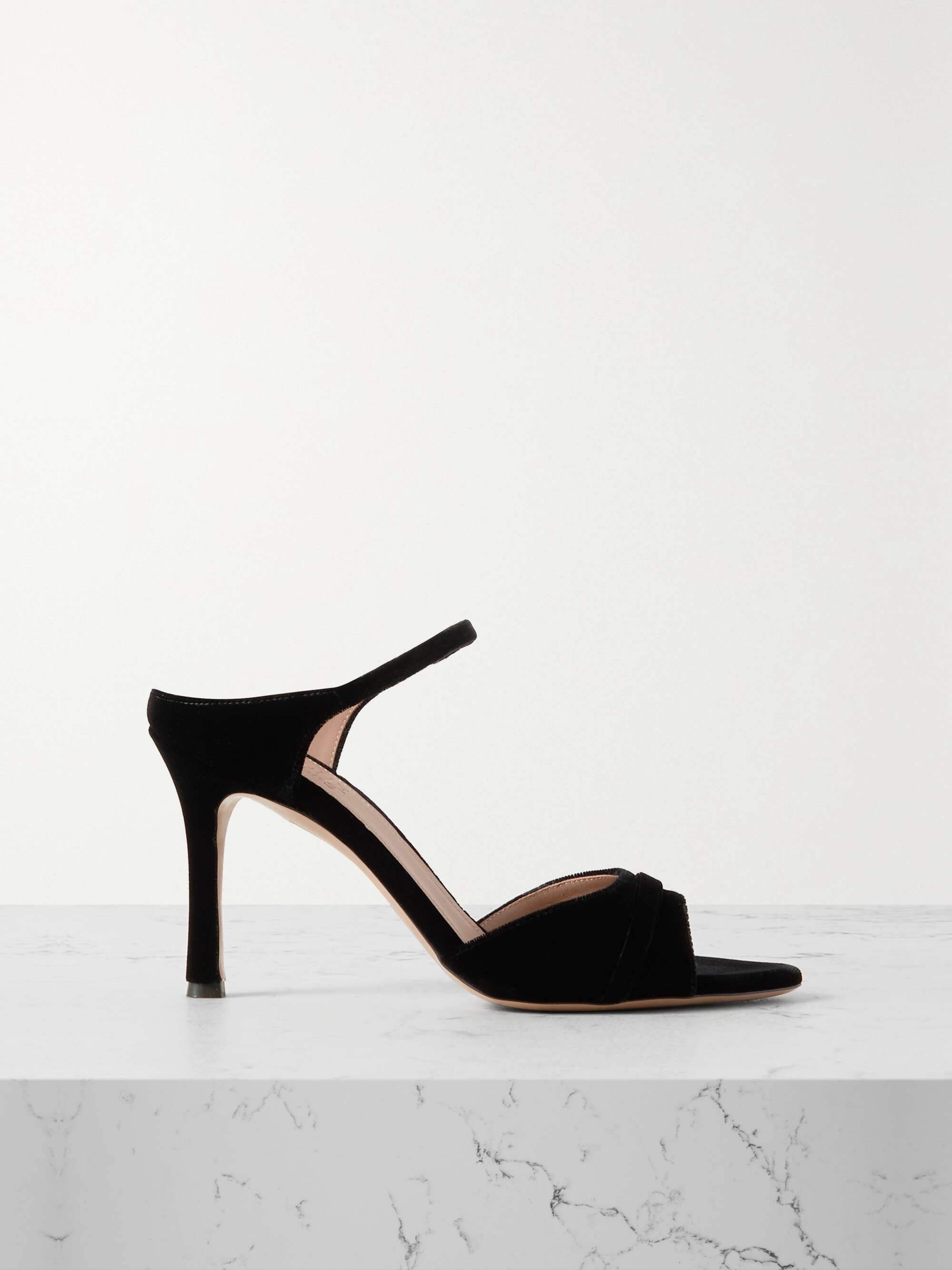 MALONE SOULIERS Una 90 velvet sandals | NET-A-PORTER