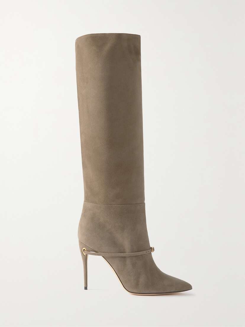 Jennifer Chamandi Cece 105 Suede Knee Boots