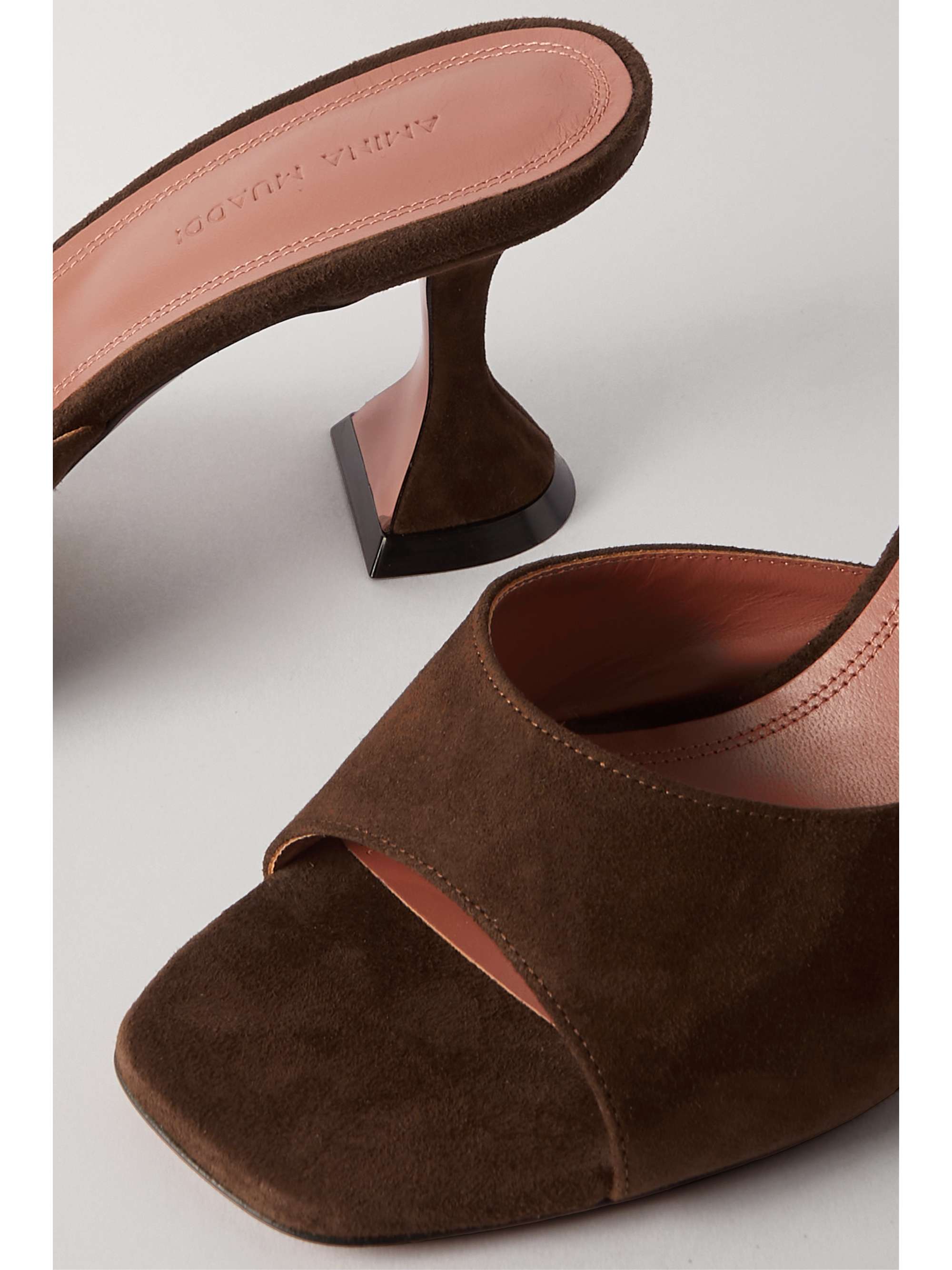 AMINA MUADDI Lupita iridescent leather mules