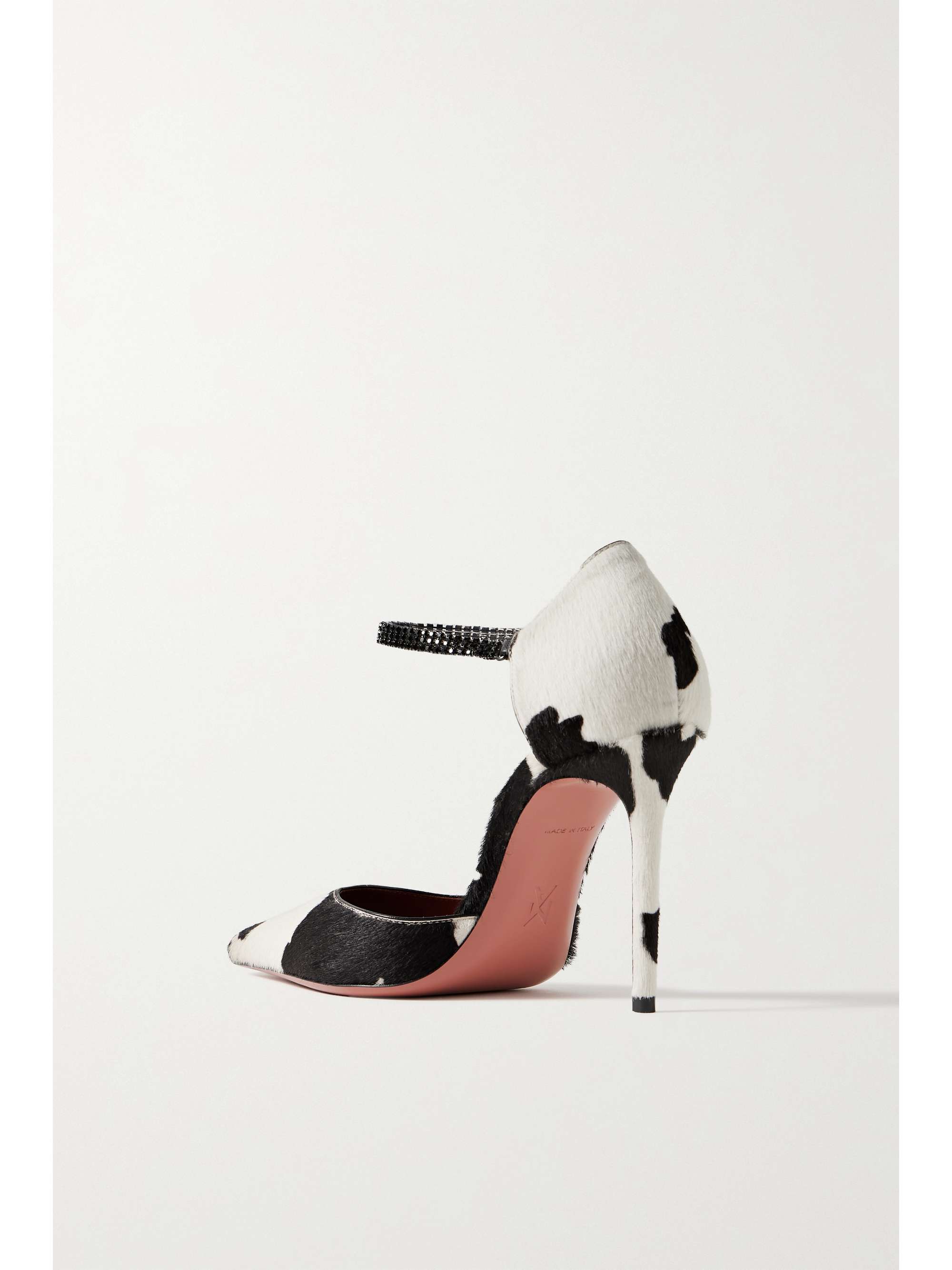 AMINA MUADDI Ursina crystal-embellished satin pumps