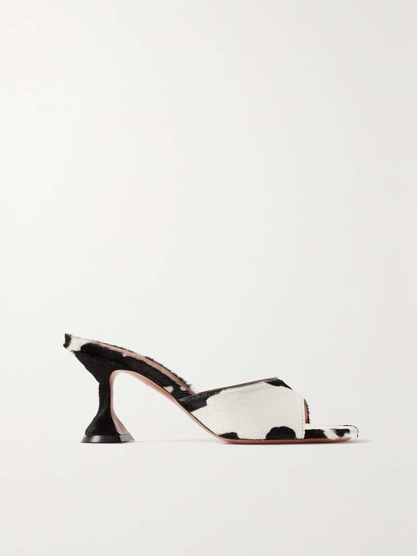 Amina Muaddi Lupita Calf Hair Mules