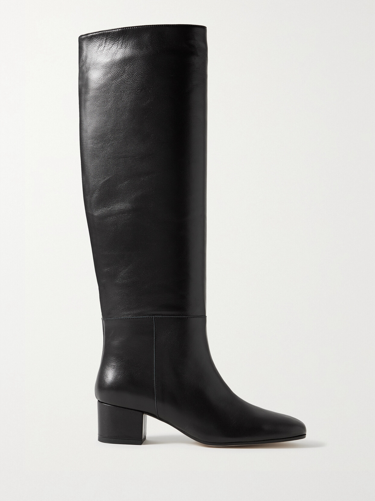 STAUD - Nancy Leather Knee Boots - Black