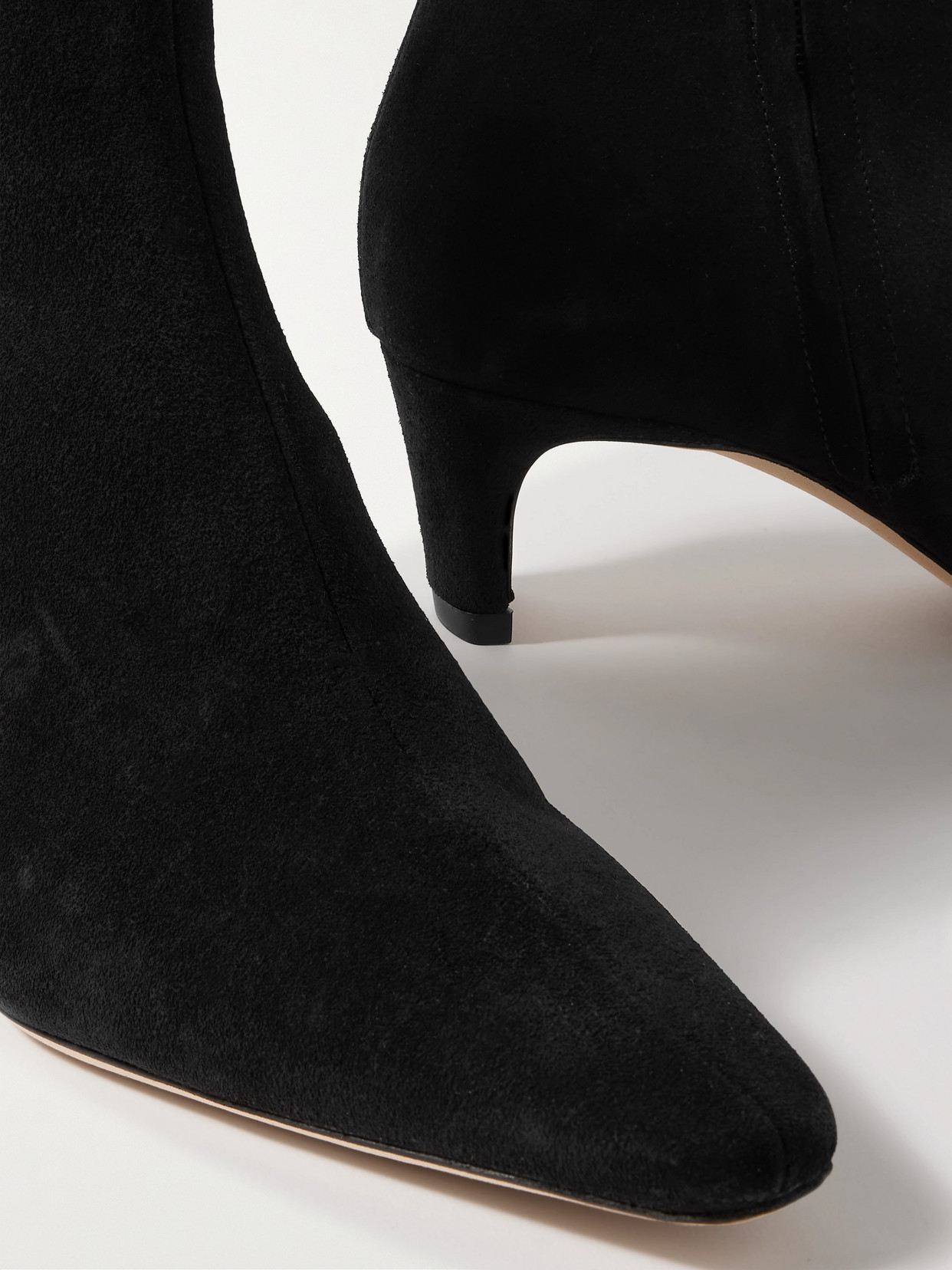 Shop Staud Wally Suede Ankle Boots In Black