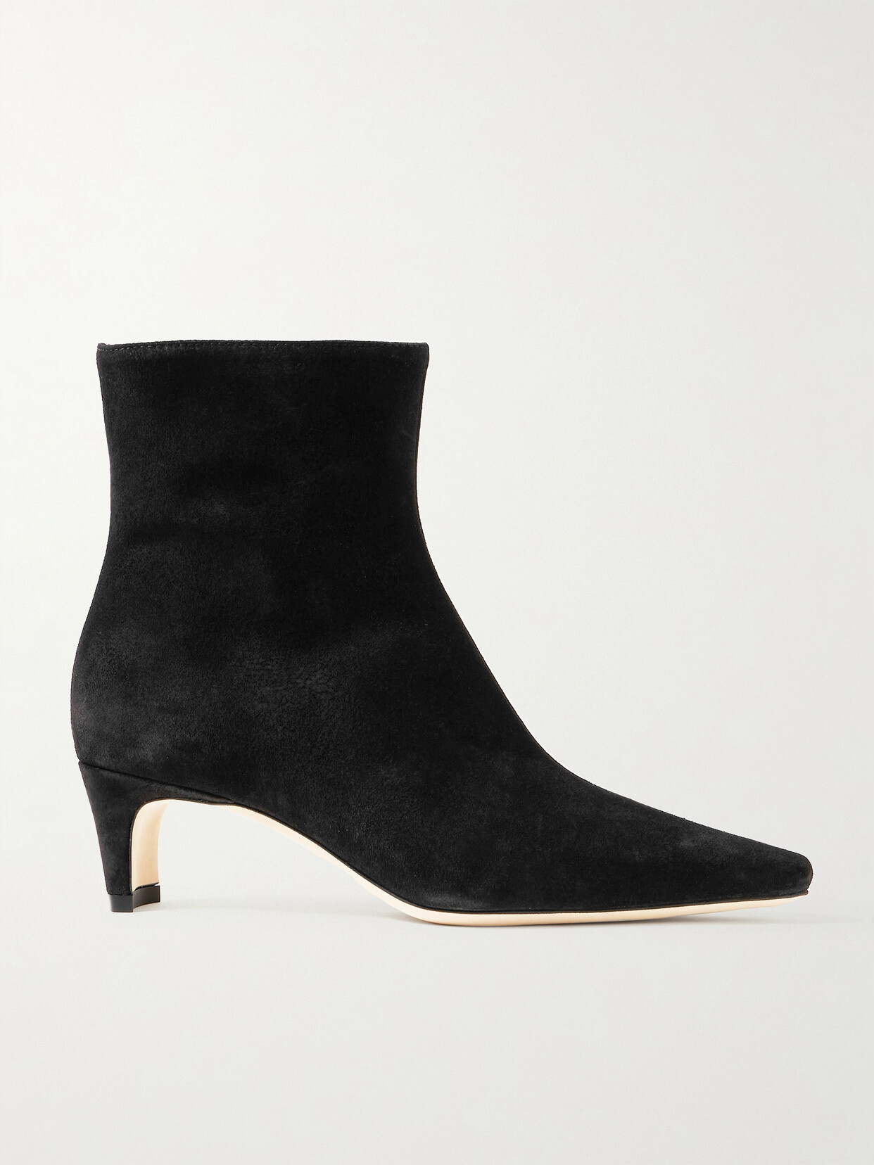 Shop Staud Wally Suede Ankle Boots In Black