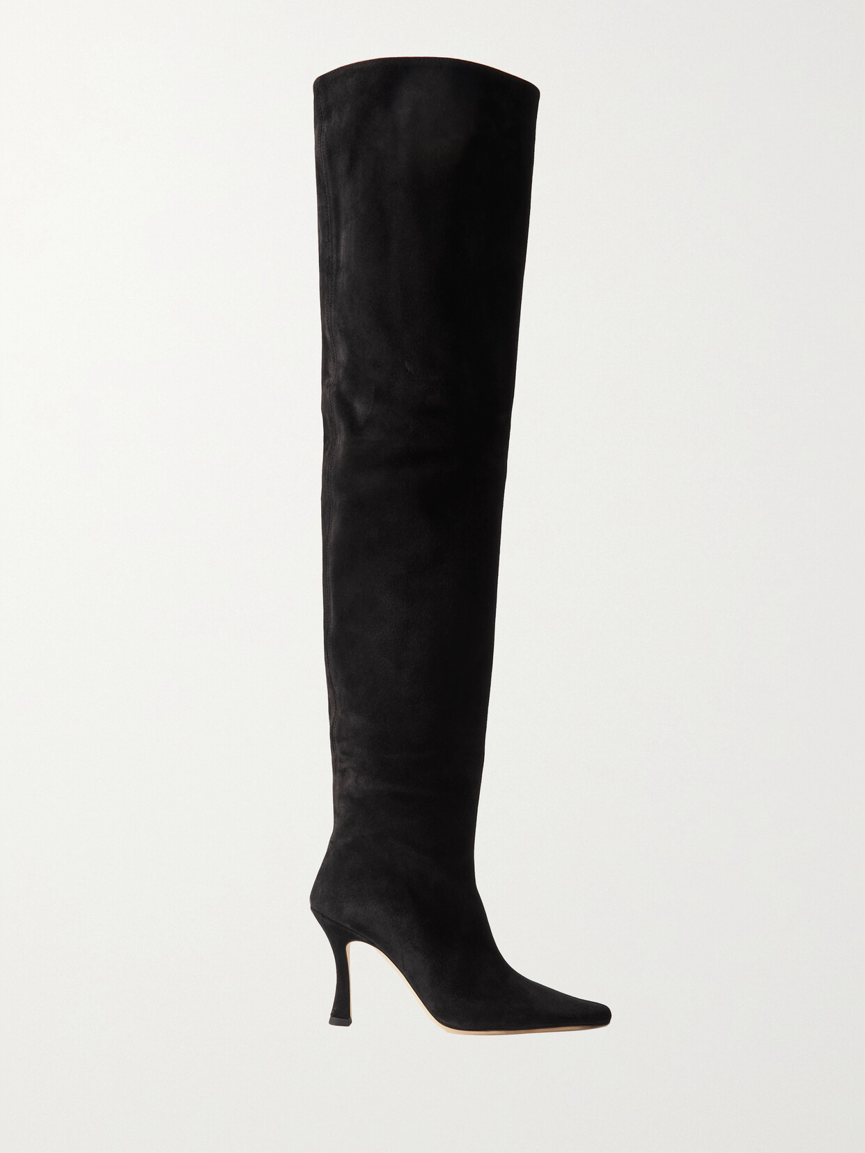 Shop Staud Cami Suede Over-the-knee Boots In Black