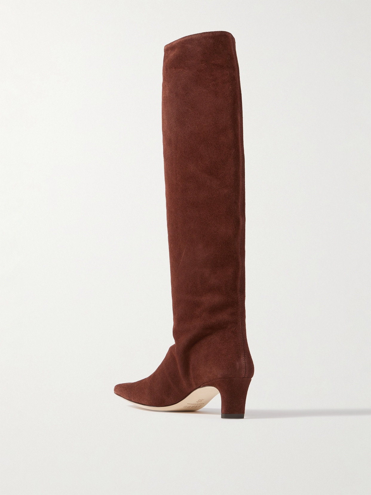 Shop Staud Wally Suede Knee Boots In Brown