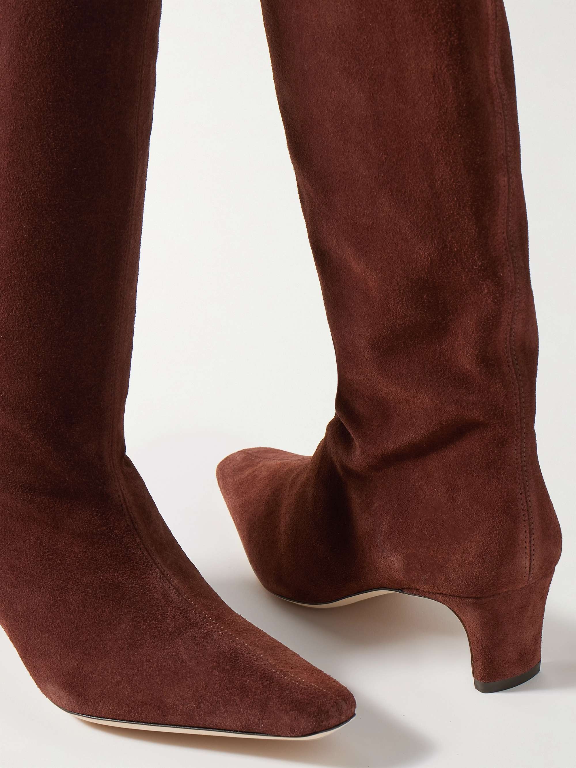 STAUD Wally suede knee boots