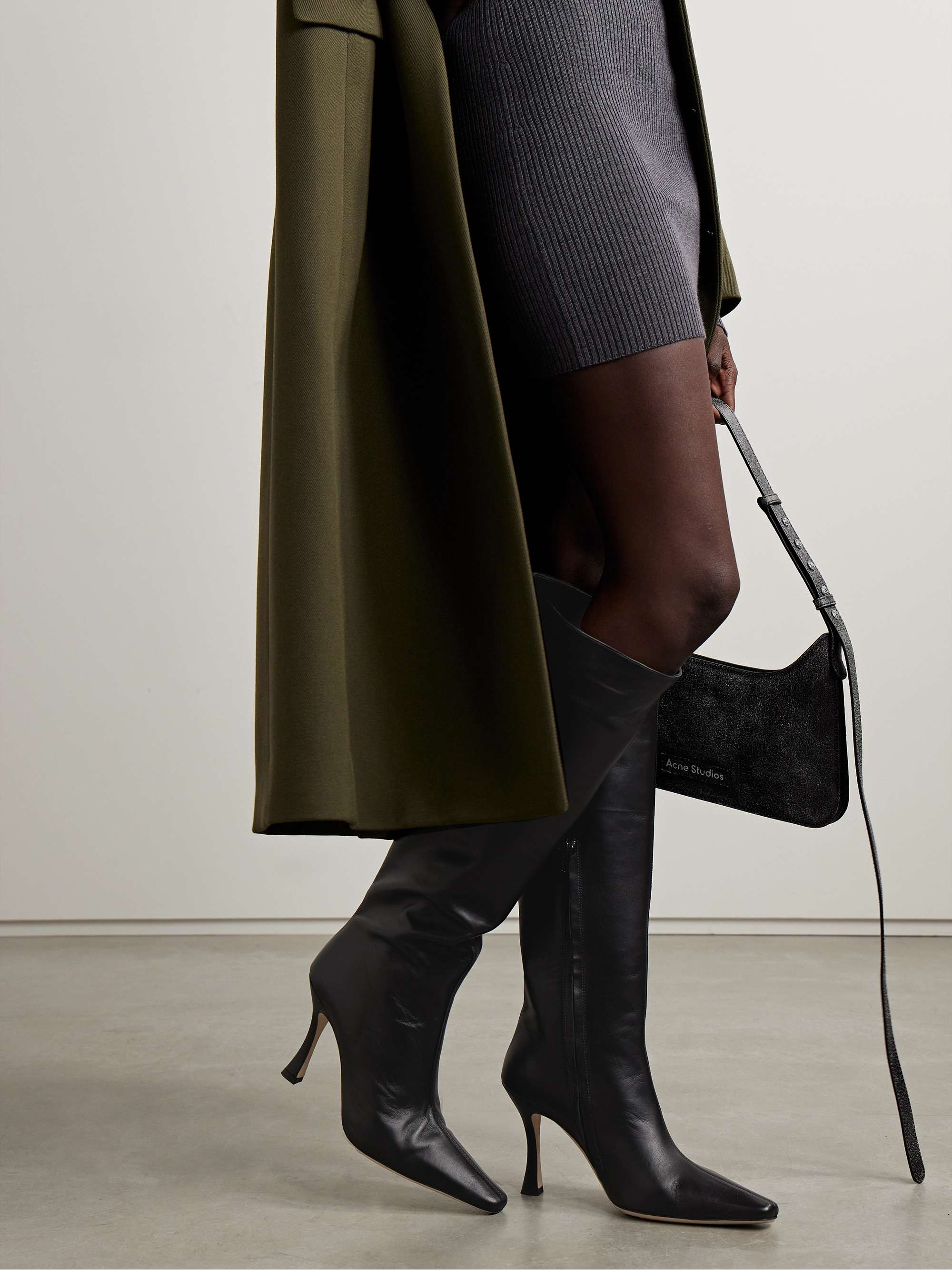 STAUD Cami leather knee boots | NET-A-PORTER