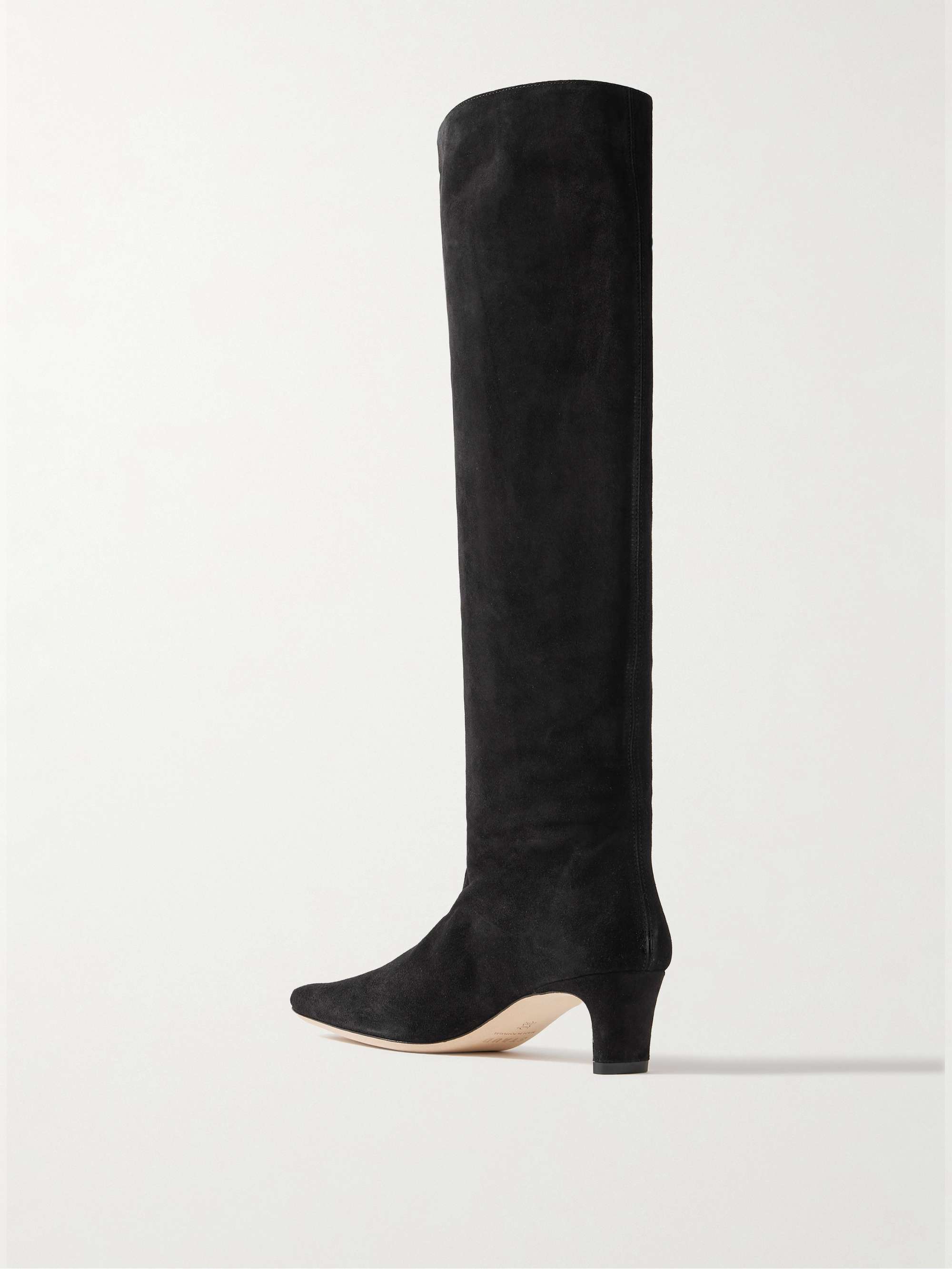 STAUD Wally suede knee boots