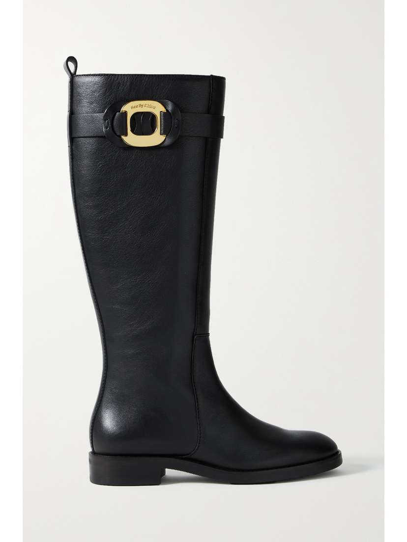 See By Chloé Chany Embellished Leather Knee Boots