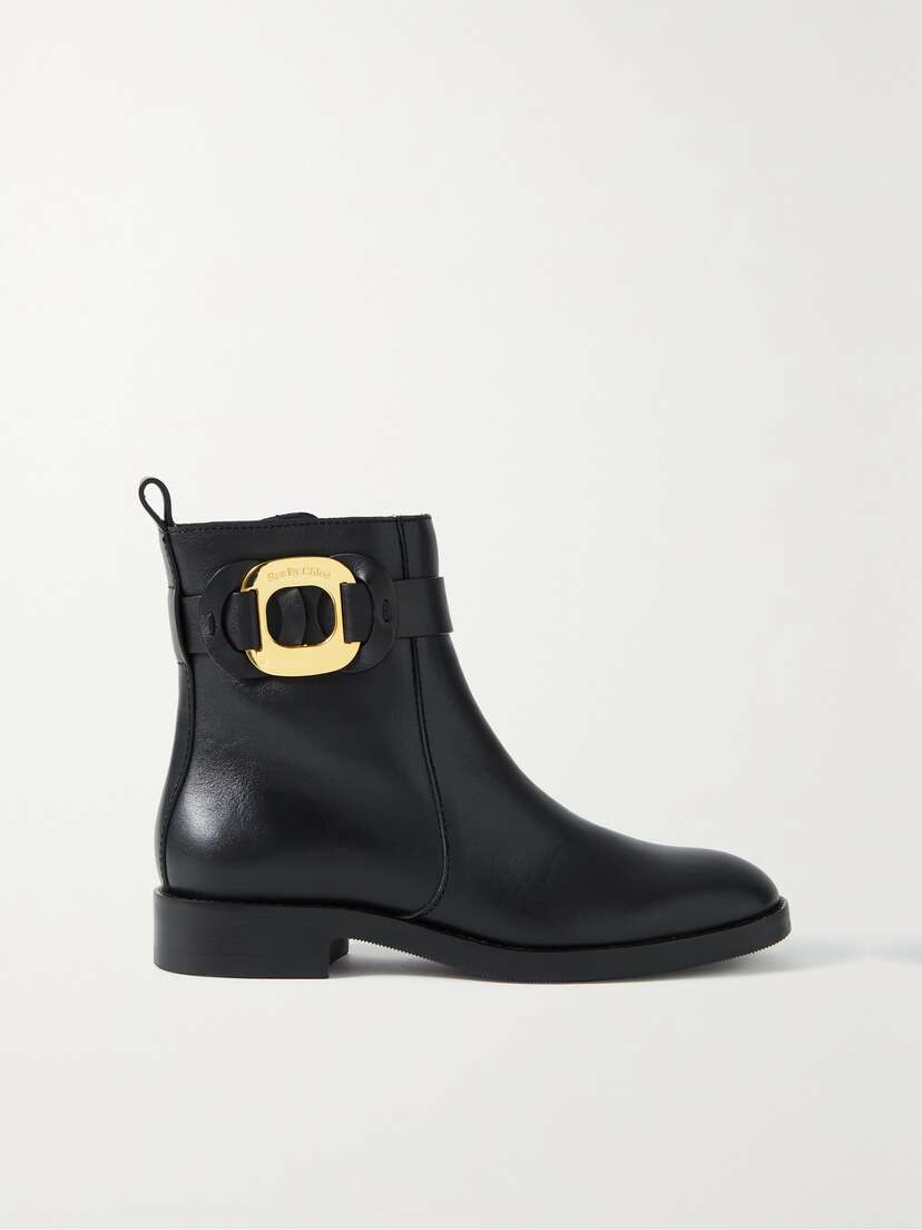 See By Chloé Chany Embellished Leather Ankle Boots