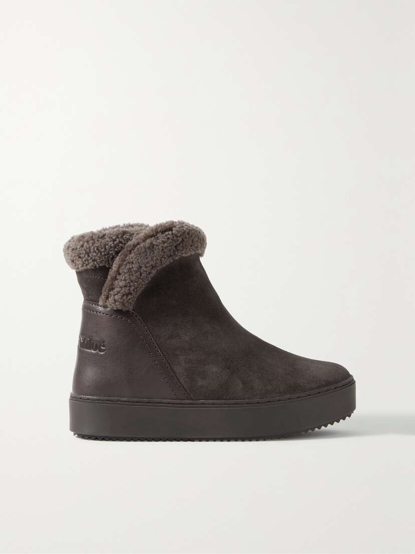 See By Chloé Juliet Shearling-lined Suede And Leather Ankle Boots