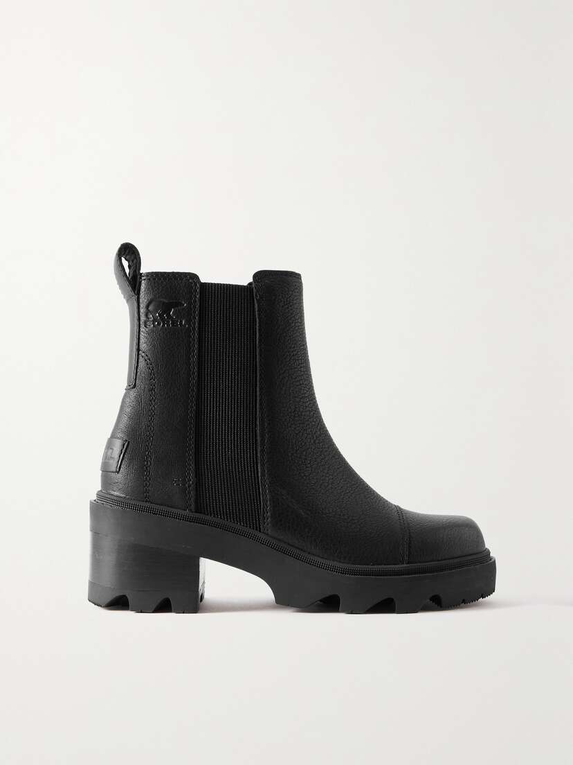 Sorel Joan Now Textured-leather Chelsea Boots