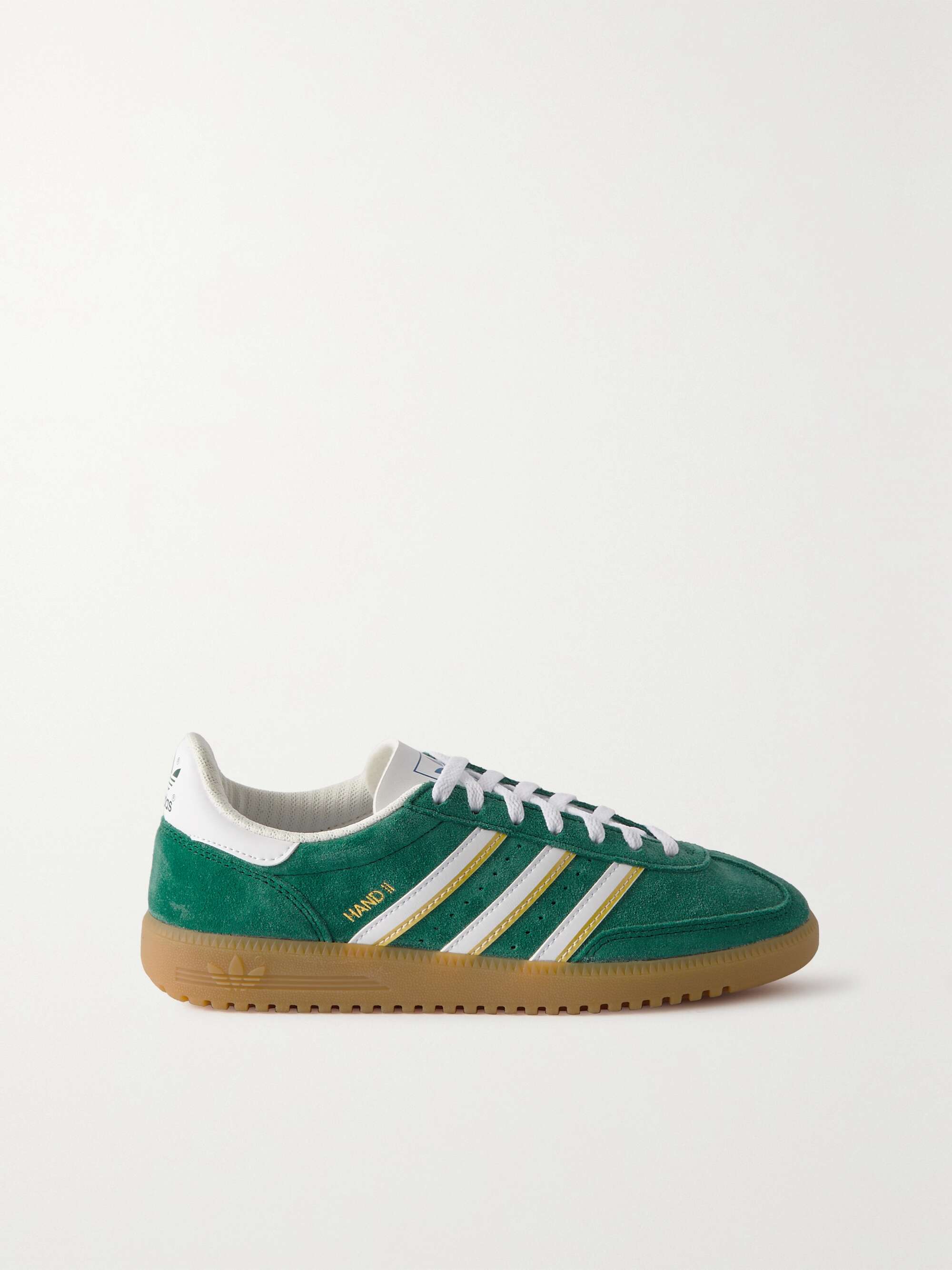 ADIDAS ORIGINALS Hand 2 leather-trimmed suede sneakers | NET-A-PORTER