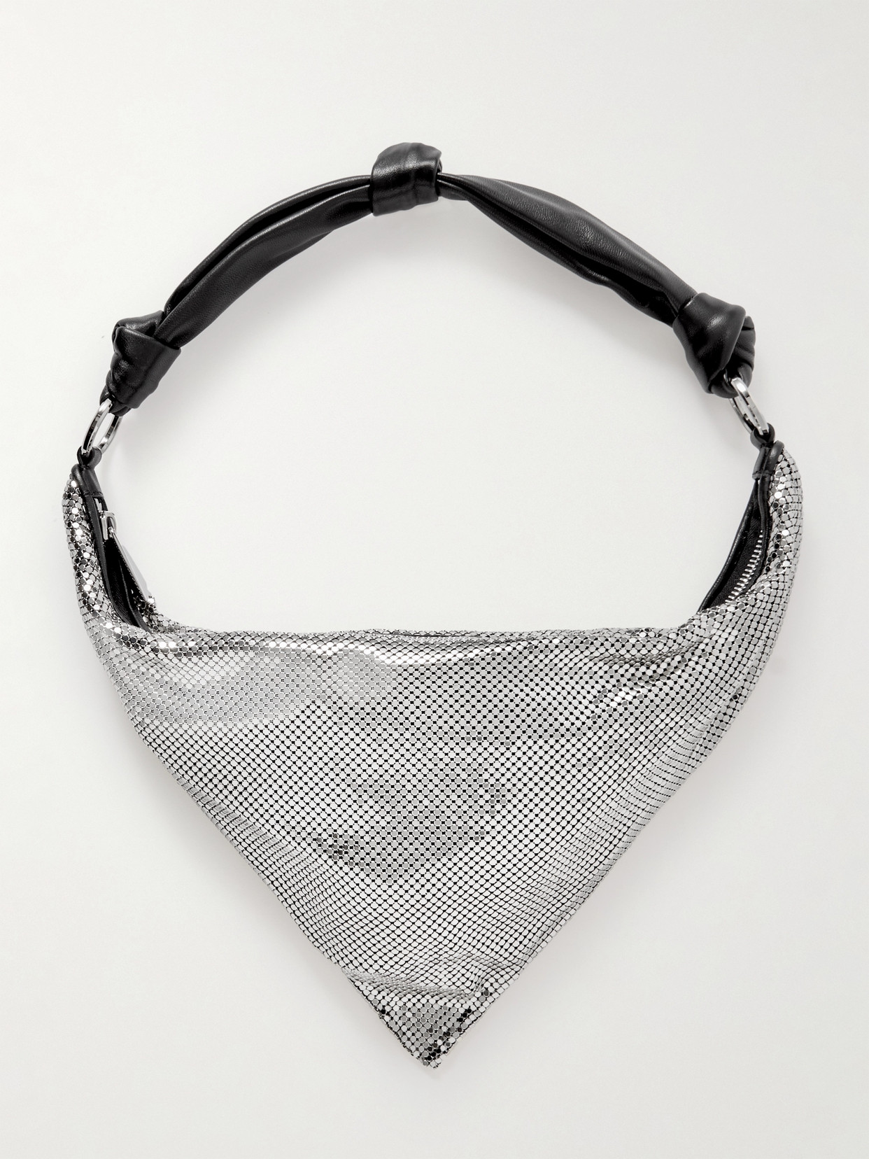 Amina Muaddi Mini Metallic Cameron Shoulder Bag In Silver