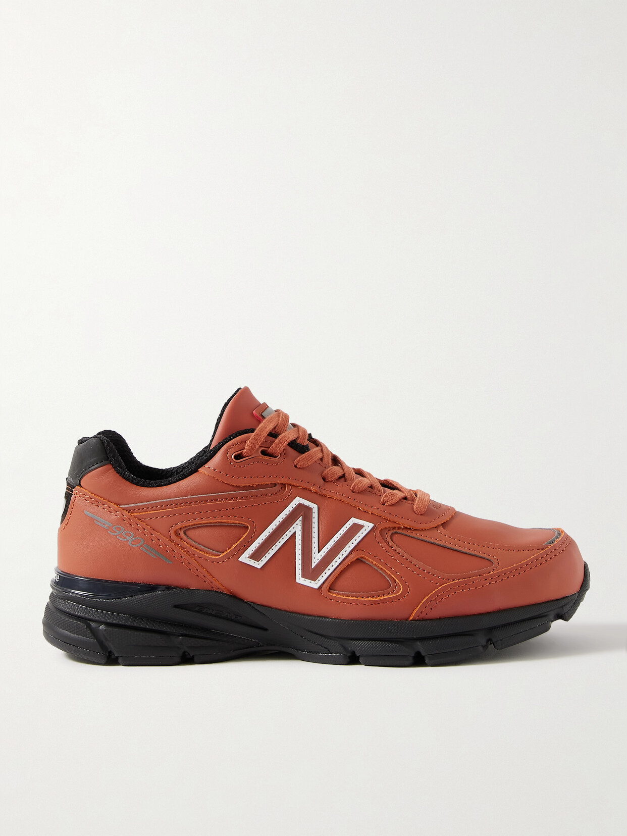 New Balance 990v4 Leather Sneakers - Red