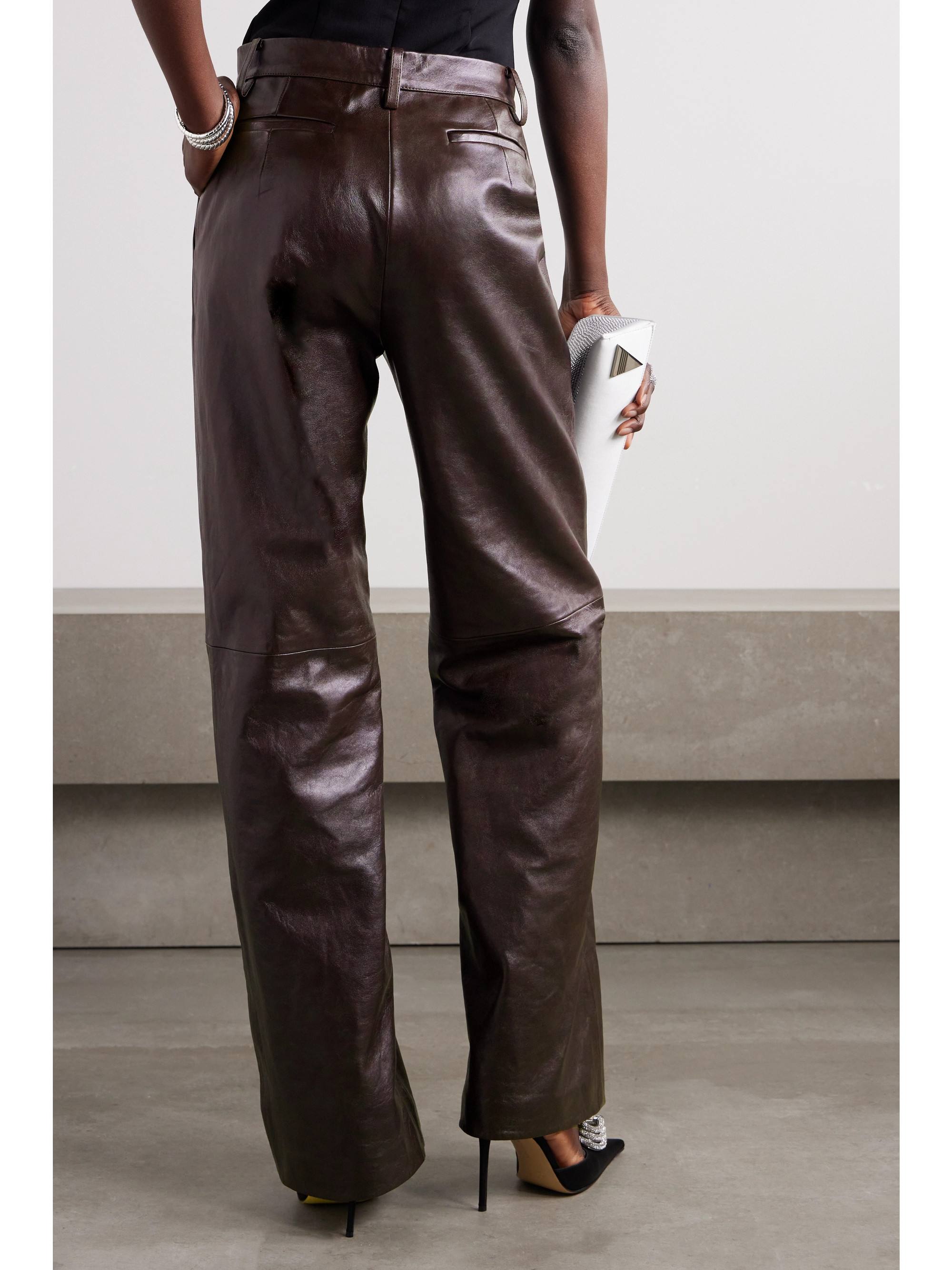 Magda Butrym Leather wide-leg pants