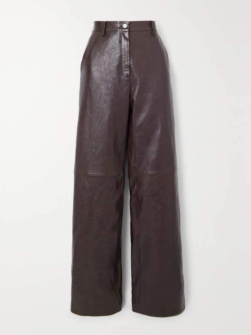 Magda Butrym Leather Wide-leg Pants