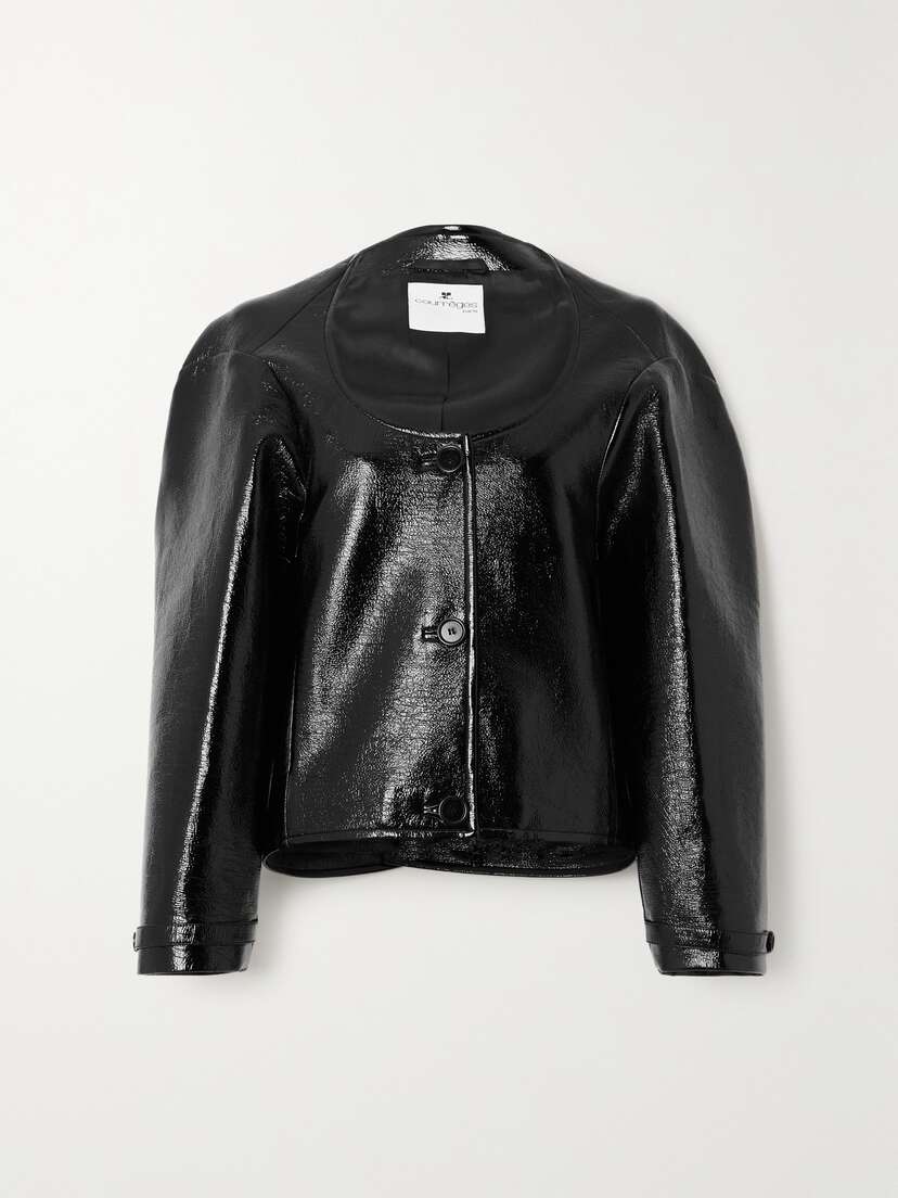 Courrèges Cocoon Convertible Coated Cotton-blend Jacket