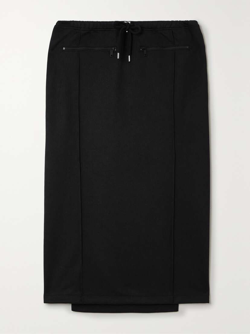 Courrèges Tracksuit Interlock Paneled Jersey Midi Skirt