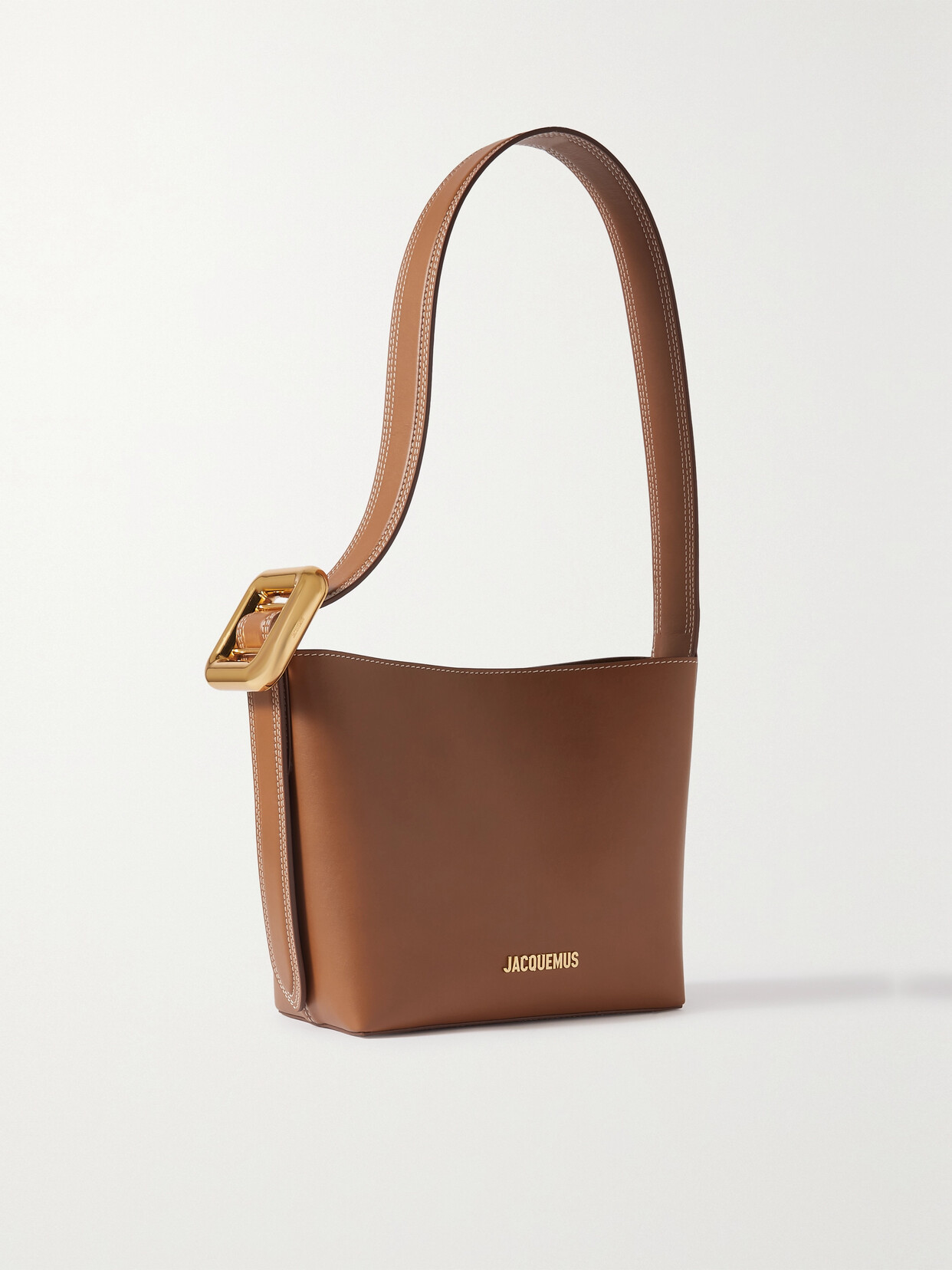 Jacquemus Le Petit Regalo Buckled Leather Shoulder Bag - Brown