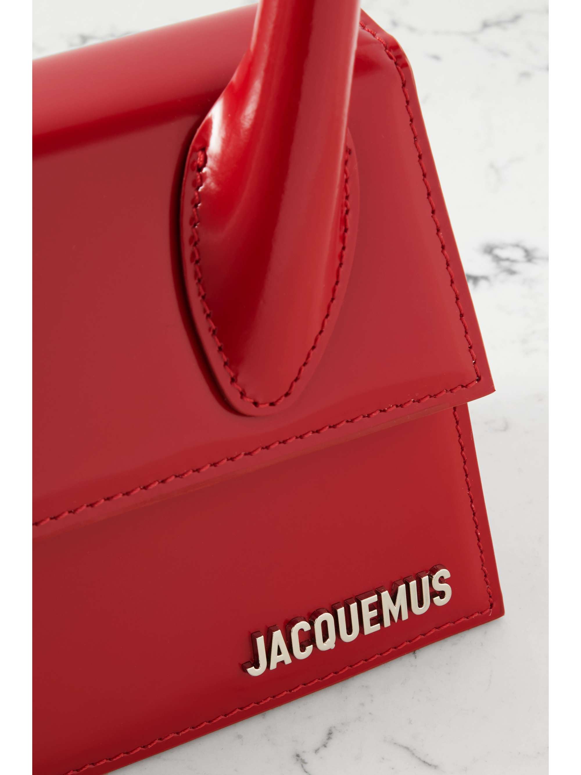 JACQUEMUS Le Chiquito Moyen medium patentleather tote NETAPORTER