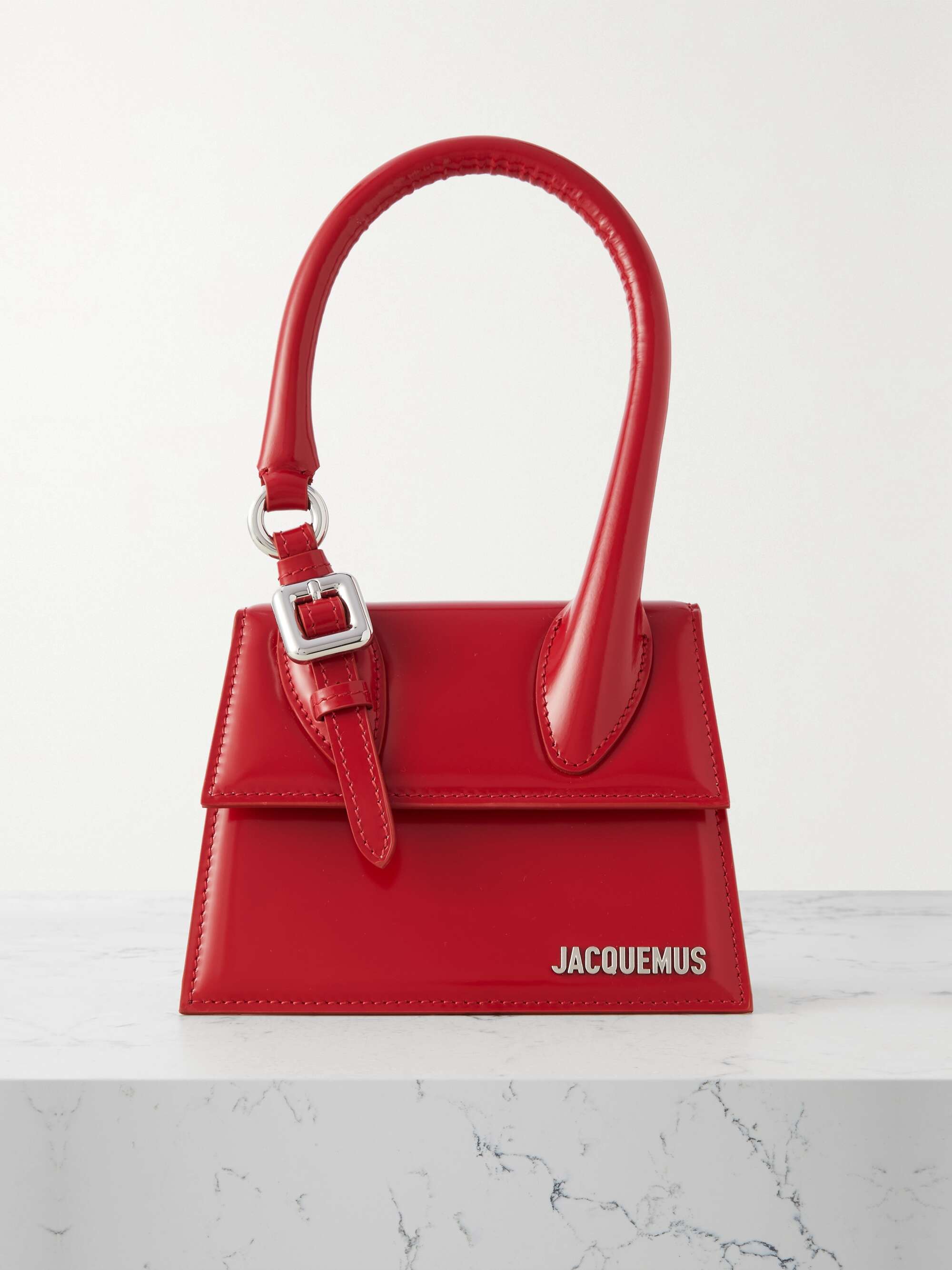 JACQUEMUS Le Chiquito Moyen medium patent-leather tote | NET-A-PORTER